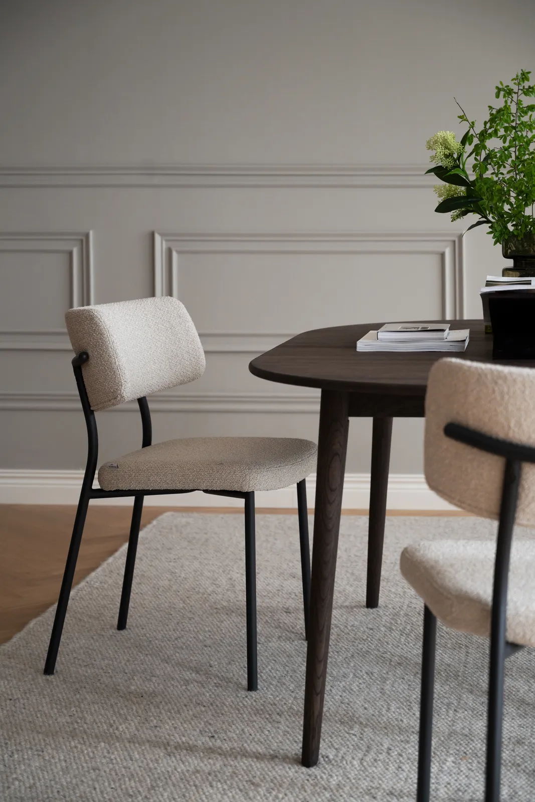 HERBSTER Essstuhl Beige/schwarz 56x50x82cm - Image 3