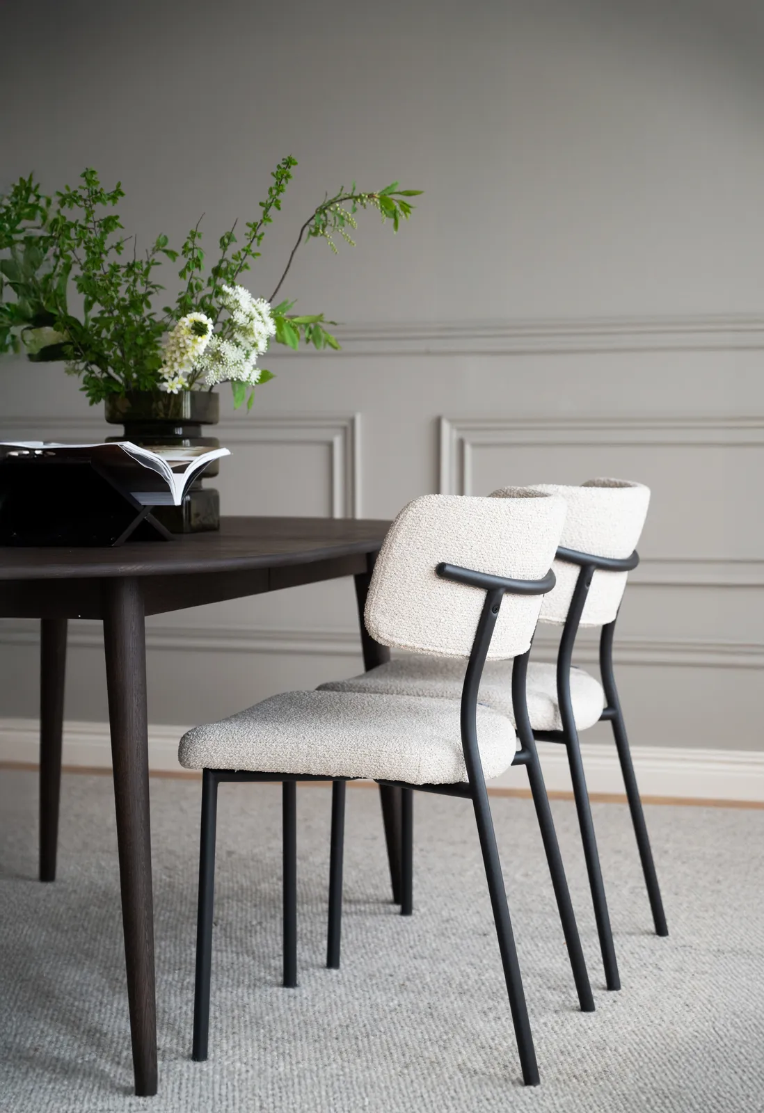 HERBSTER Essstuhl Beige/schwarz 56x50x82cm - Image 5