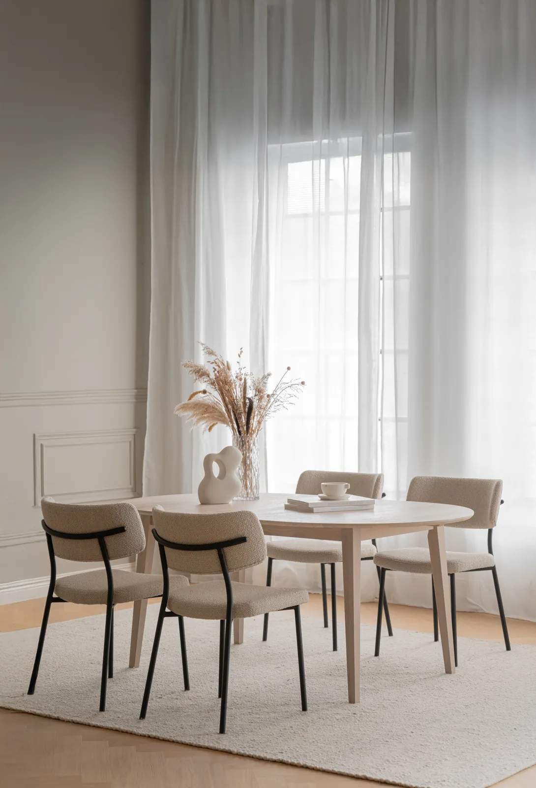 HERBSTER Essstuhl Beige/schwarz 56x50x82cm - Image 8