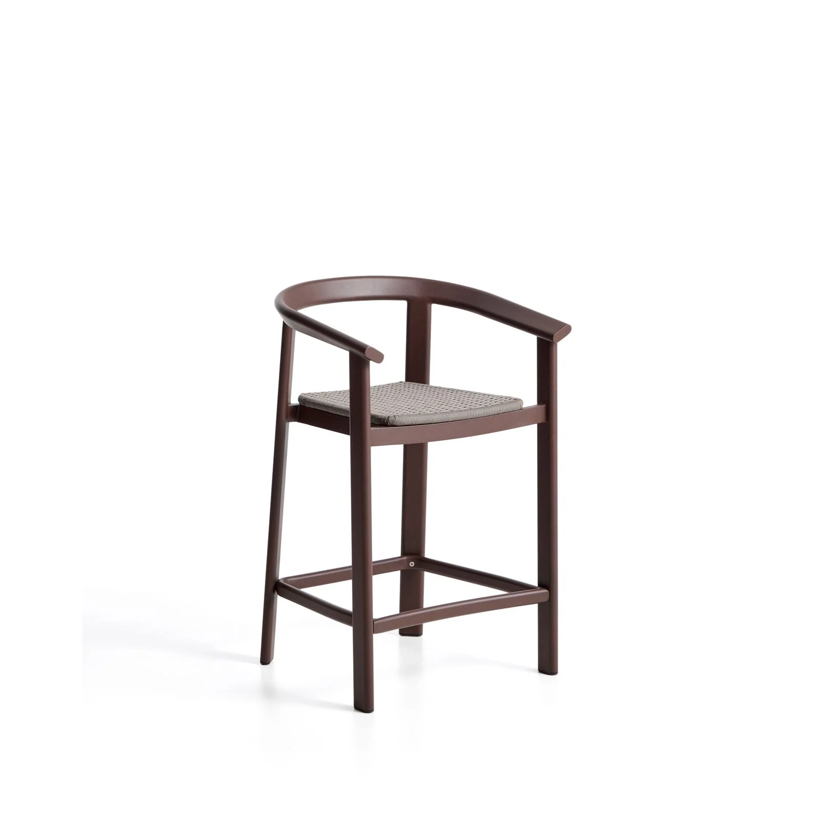 Hocker Erice aus Aluminium und Seil, 65 cm