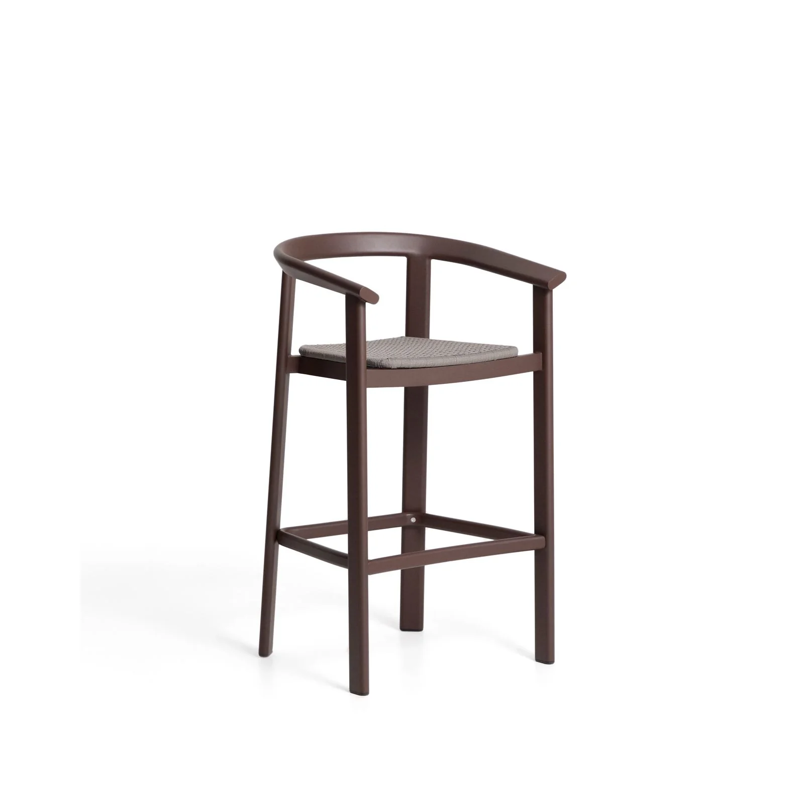 Hocker Erice aus Aluminium und Seil, 75 cm
