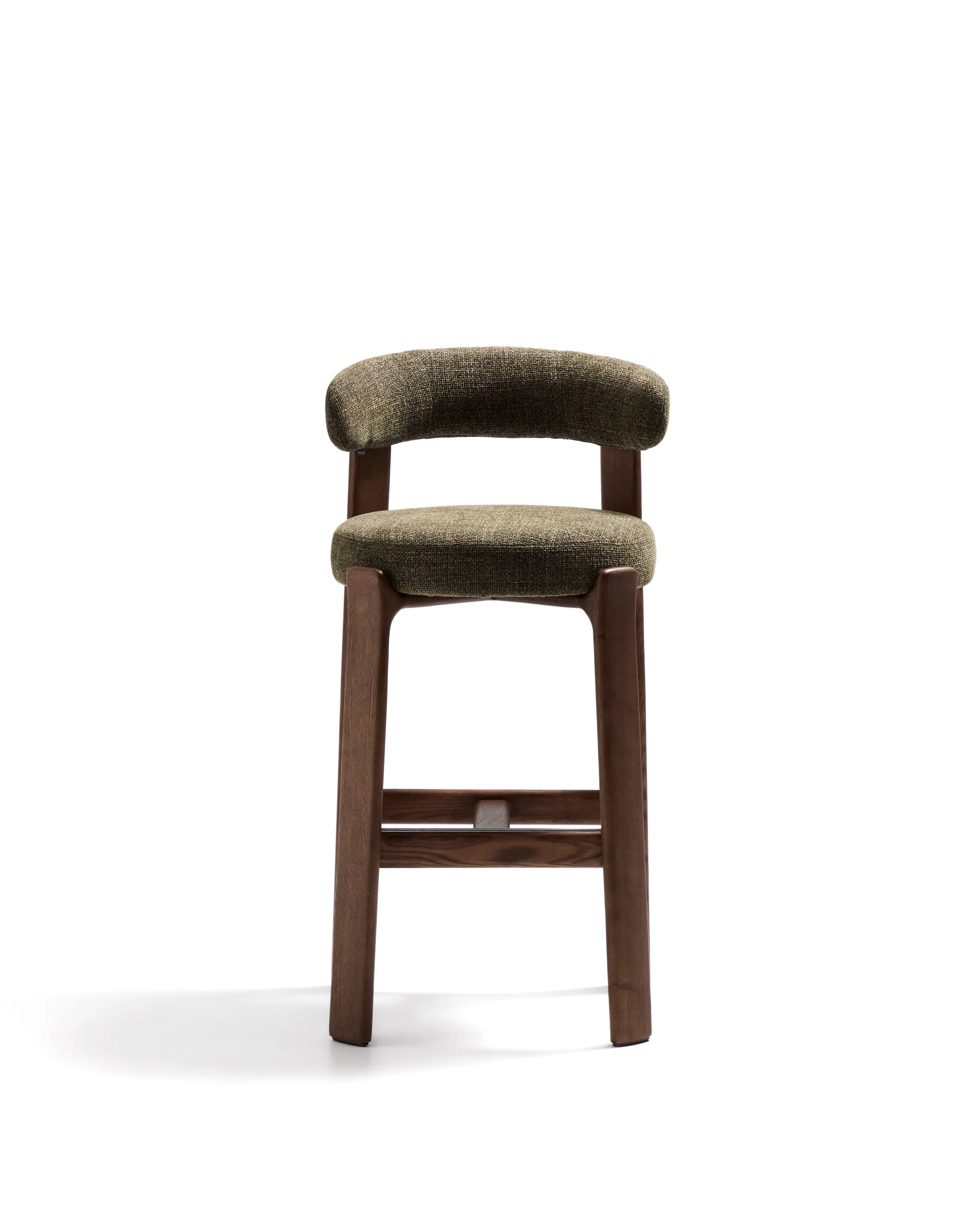 Hocker Granite aus Chenille und massivem Eschenholz, FSC 100%, 75 cm - Image 27