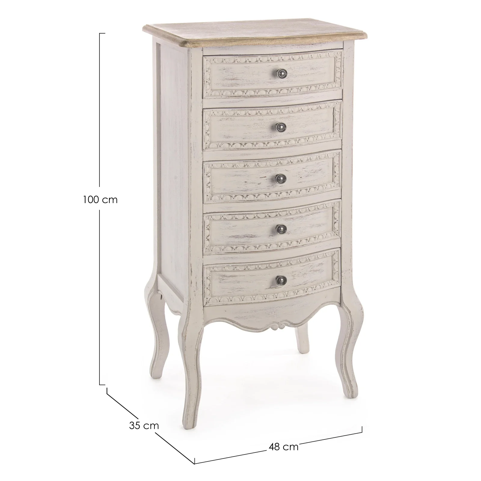 Kommode aus Holz mit 5 Schubladen Clarisse - Image 3