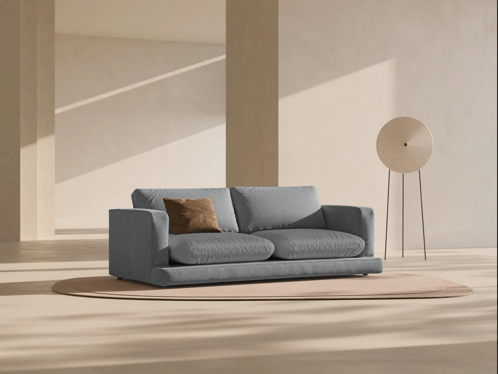Ibiza 3-Sitzer Sofa aus Samt oder Strukturstoff, 210x105x86 cm - Image 26