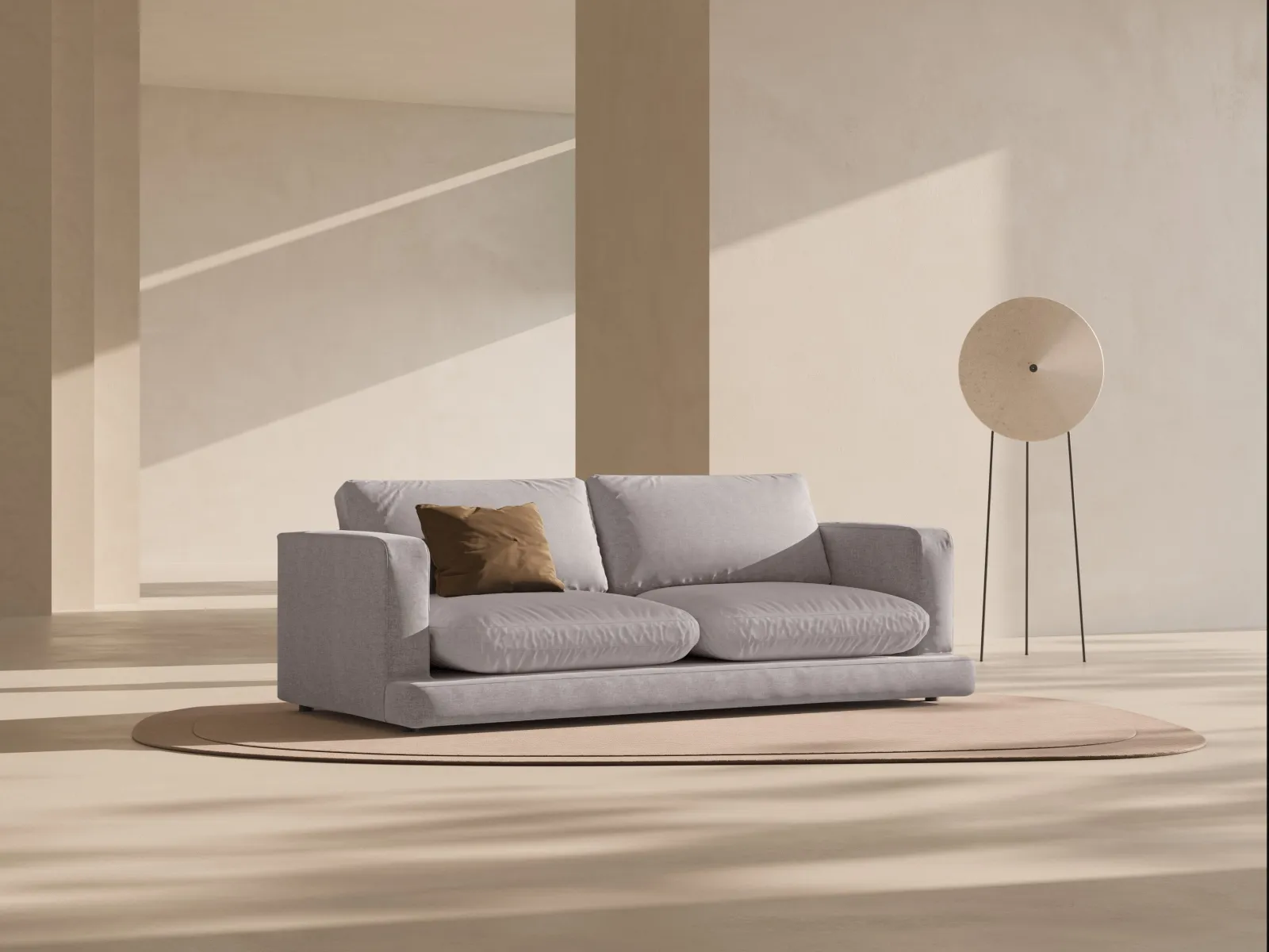 Ibiza 3-Sitzer Sofa aus Samt oder Strukturstoff, 210x105x86 cm - Image 8