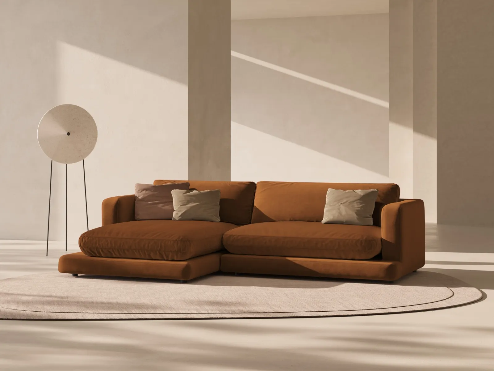 Ibiza 4-Sitzer Ecksofa, Linke Seite, aus Samt oder Strukturstoff, 270x170x86 cm - Image 49