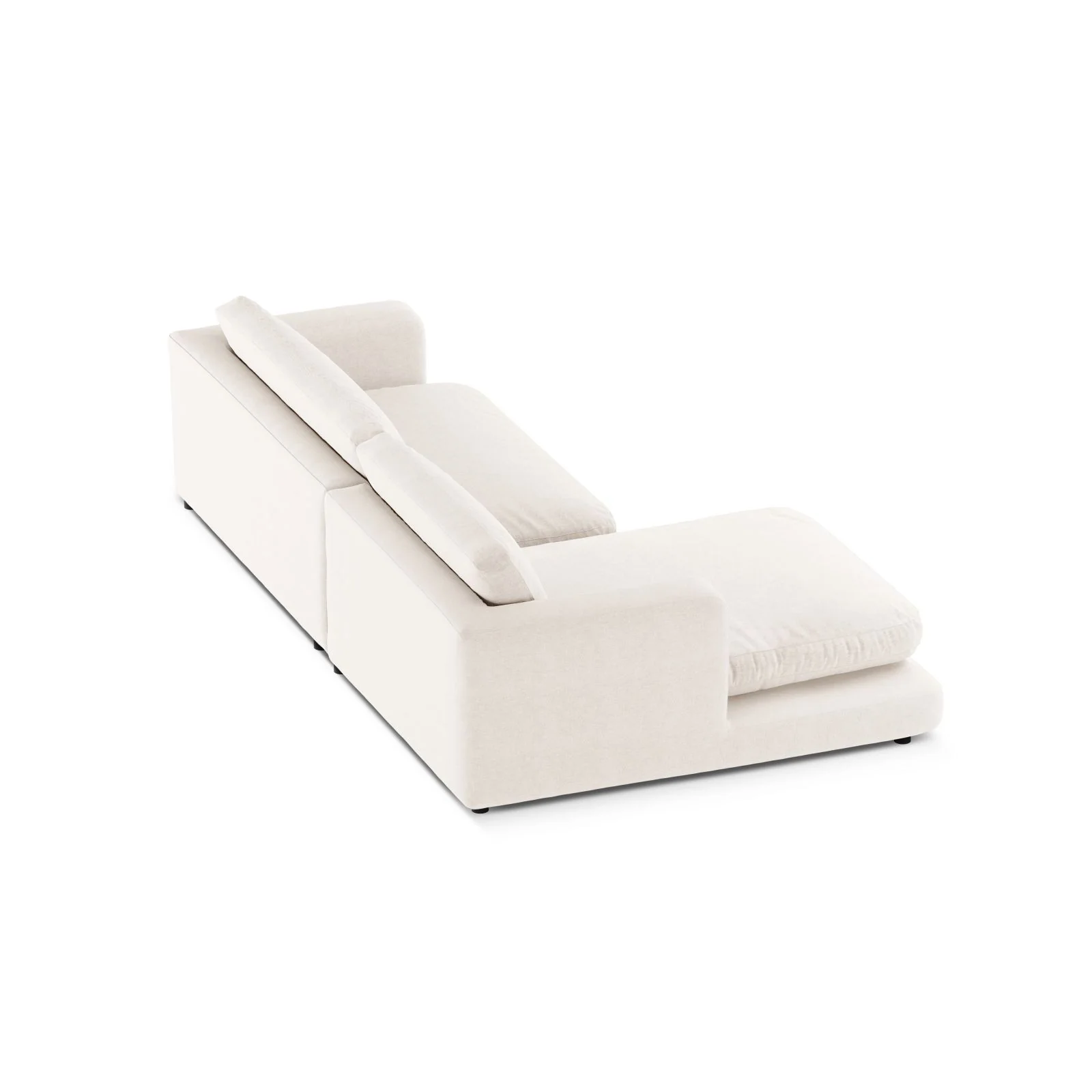 Ibiza 4-Sitzer Ecksofa, Linke Seite, aus Samt oder Strukturstoff, 270x170x86 cm - Image 5