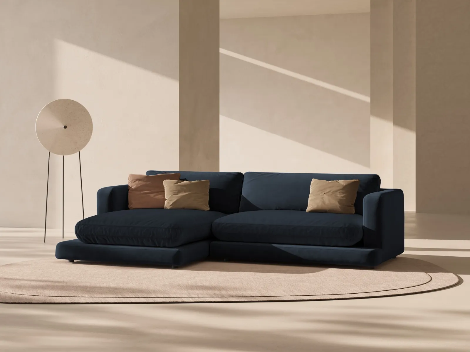 Ibiza 4-Sitzer Ecksofa, Linke Seite, aus Samt oder Strukturstoff, 270x170x86 cm - Image 55