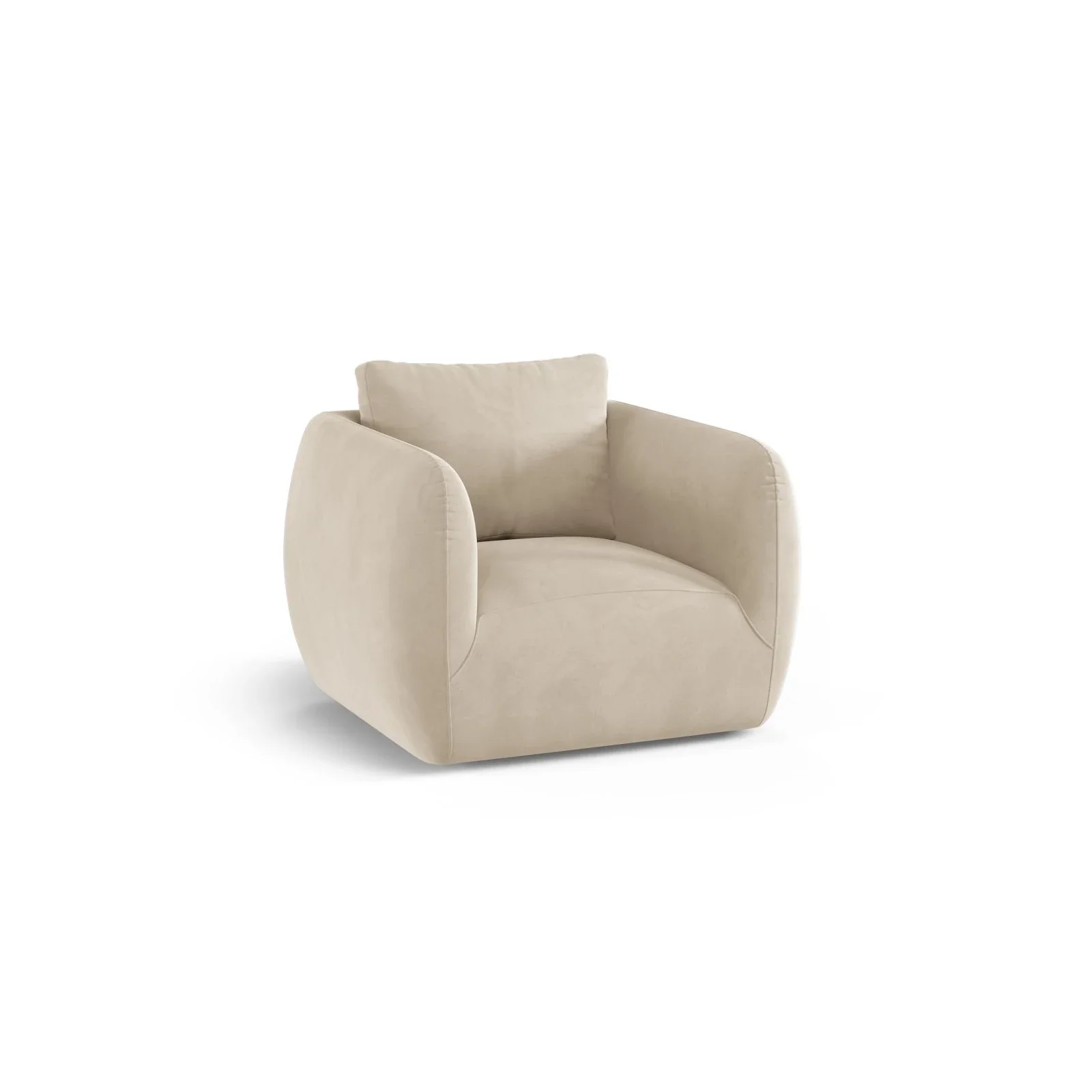 Iga Sessel drehbar aus Samt, Chenille oder Boucle, 95x87 cm - Image 34