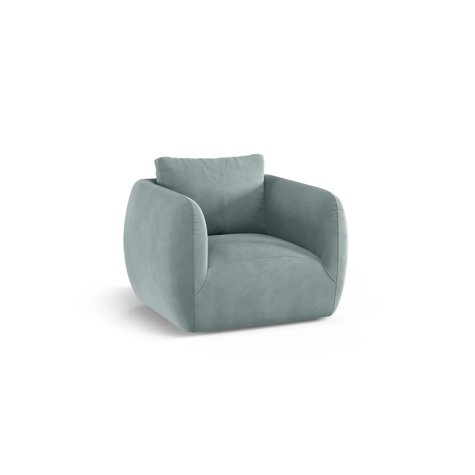 Iga Sessel drehbar aus Samt, Chenille oder Boucle, 95x87 cm - Image 47