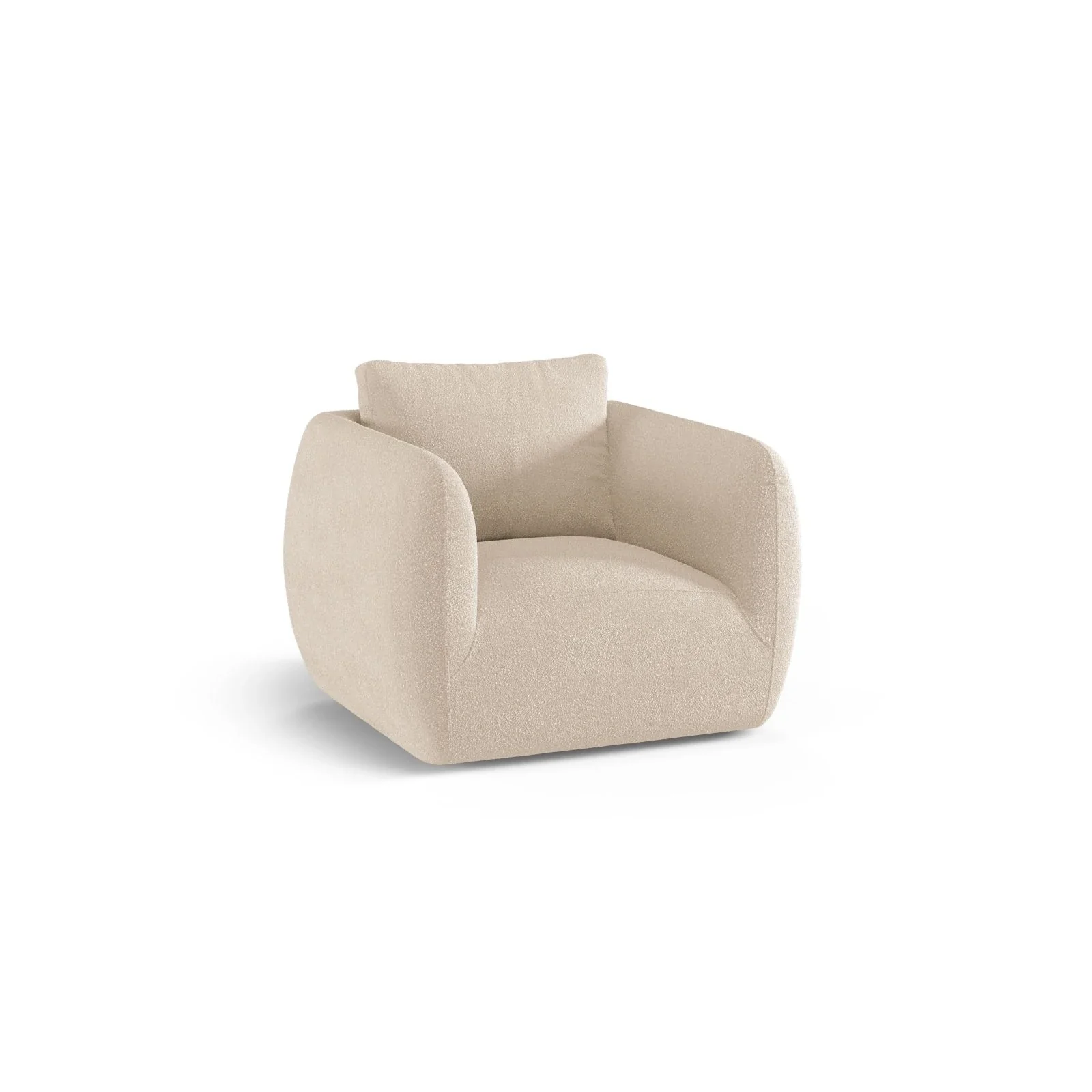 Iga Sessel drehbar aus Samt, Chenille oder Boucle, 95x87 cm - Image 6