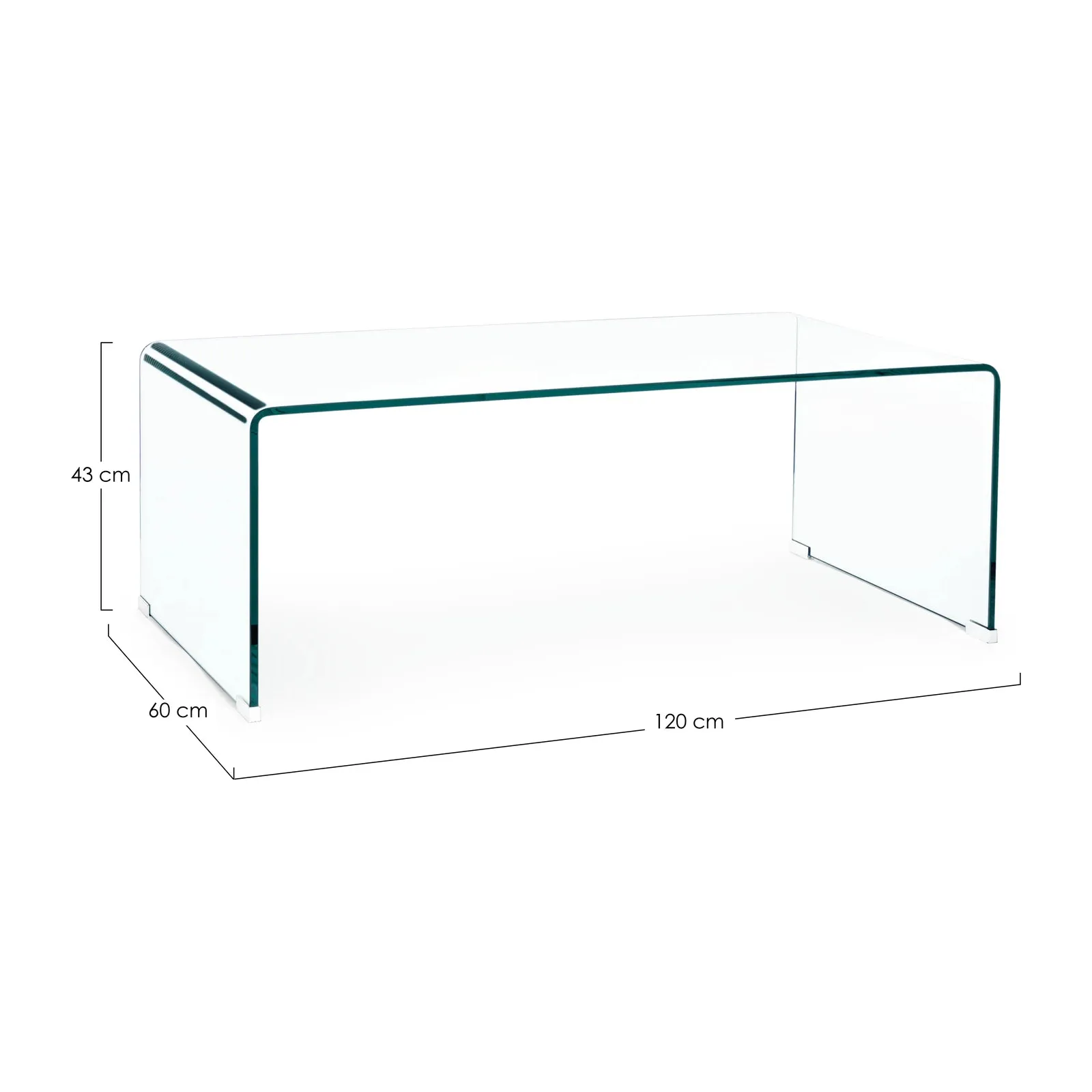 Iride Couchtisch Glas 120x60 cm - Image 3
