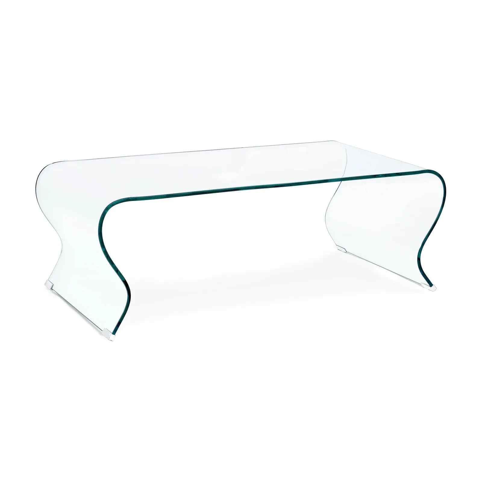 Iride Couchtisch Rect Curl Glas 120x60 cm