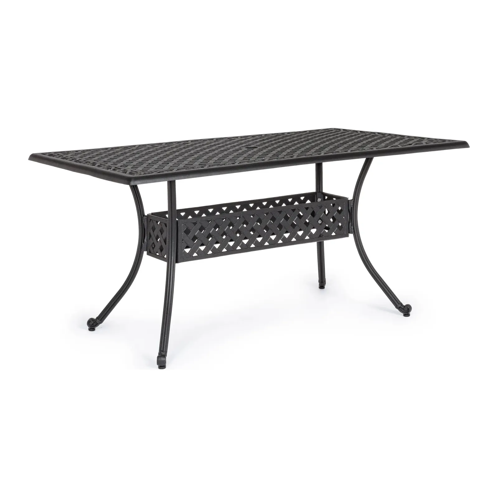 Ivrea Tisch rechteckig mit Holzkohle 160x90 cm