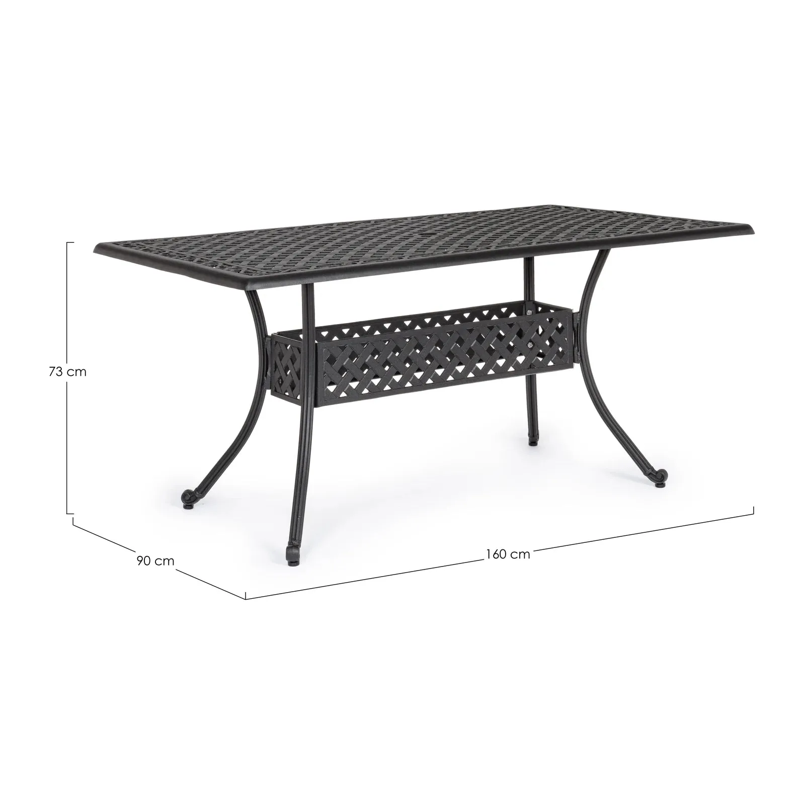 Ivrea Tisch rechteckig mit Holzkohle 160x90 cm - Image 3