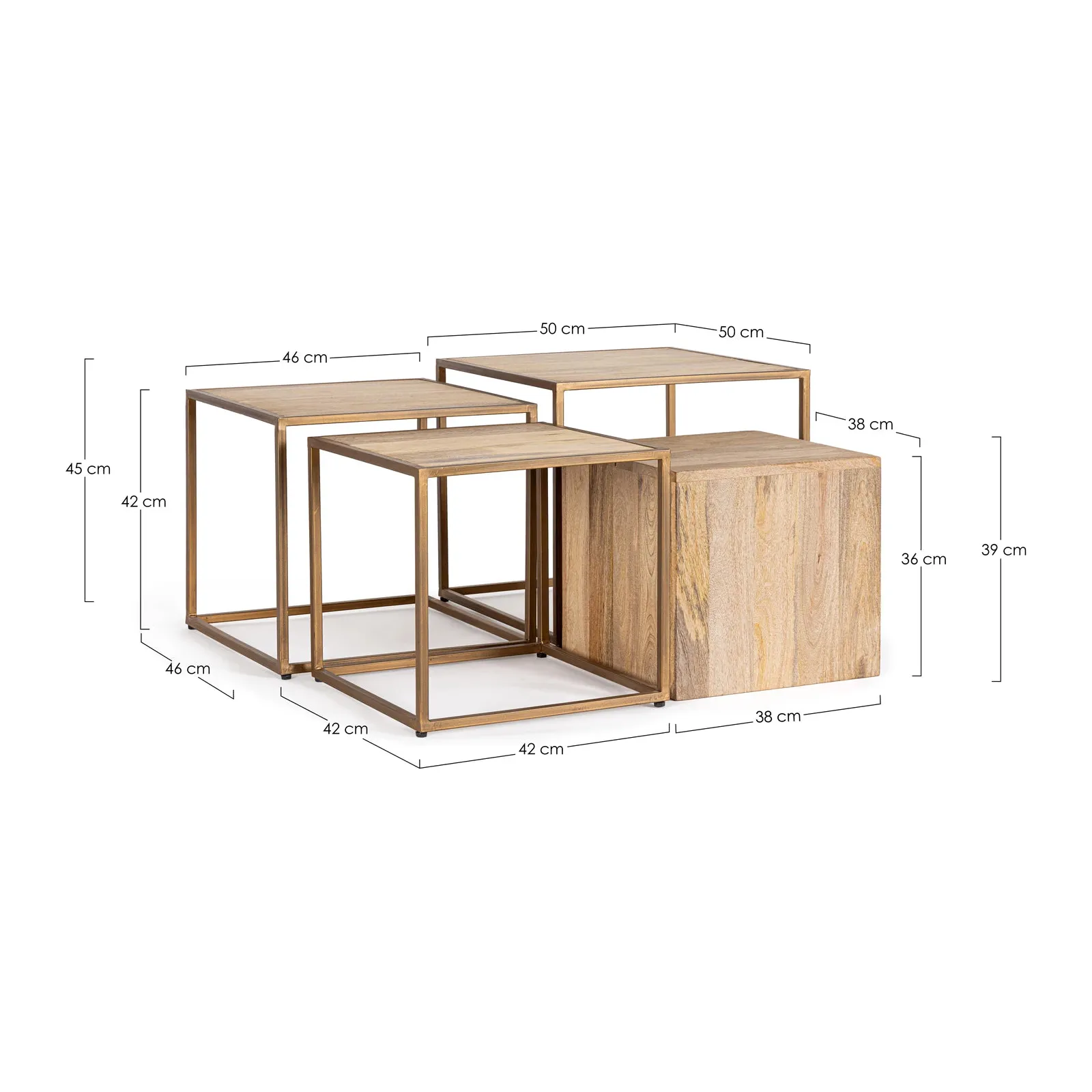 Jaidev Couchtisch 4er Set - Image 4