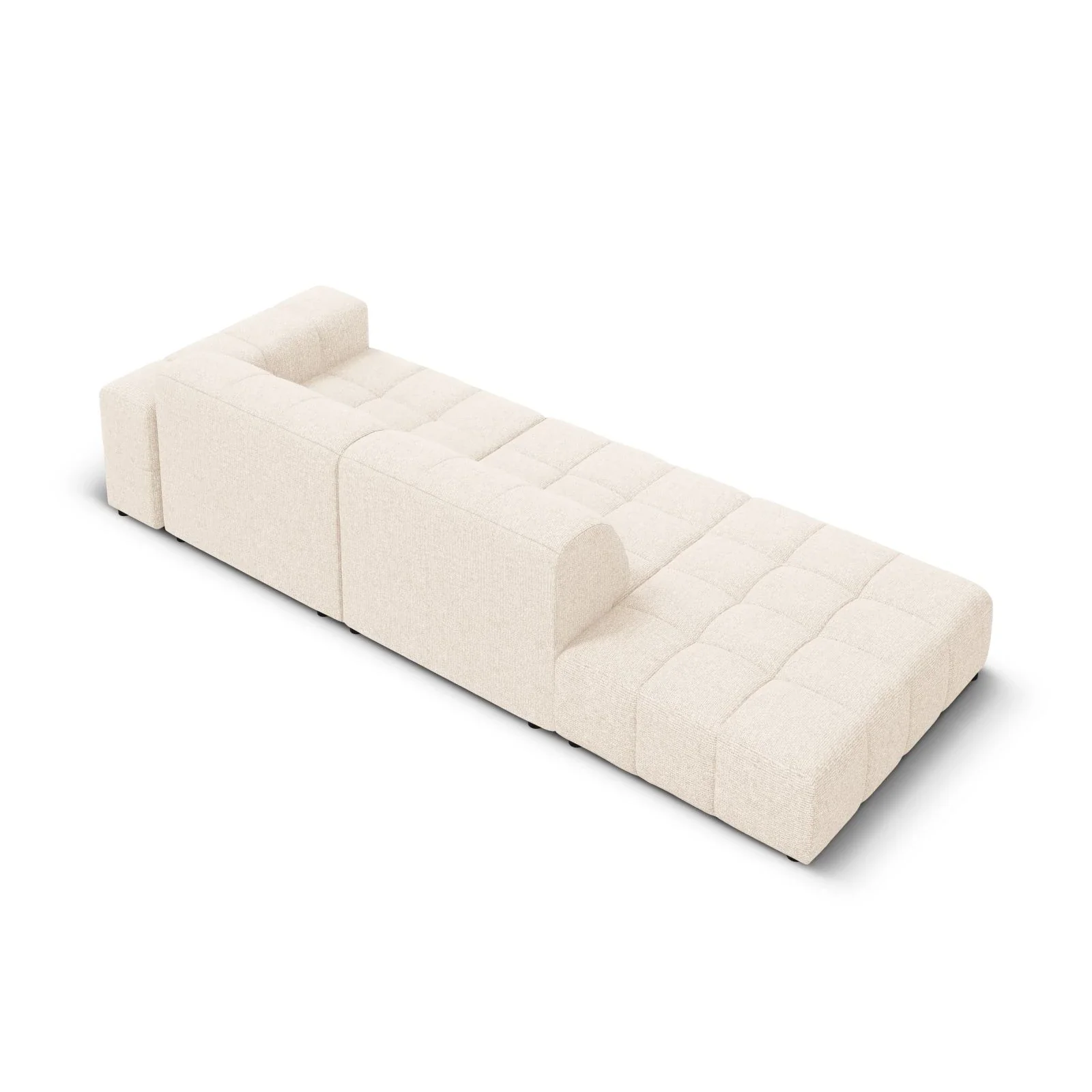 Jennifer 3-Sitzer Ecksofa, Linke Seite offen, mit Bezug aus Samt oder Chenille, 262x102 cm - Image 4