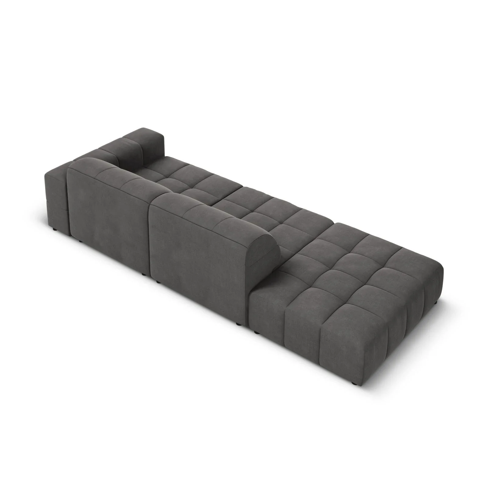 Jennifer 3-Sitzer Ecksofa, Linke Seite offen, mit Bezug aus Samt oder Chenille, 262x102 cm - Image 76