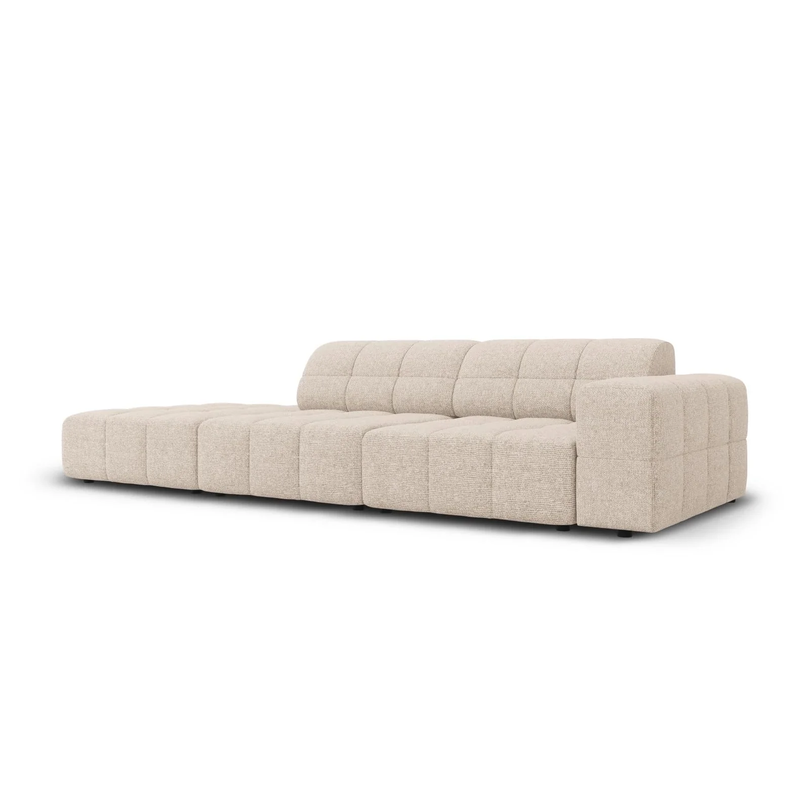 Jennifer 3-Sitzer Ecksofa, Linke Seite offen, mit Bezug aus Samt oder Chenille, 262x102 cm - Image 8