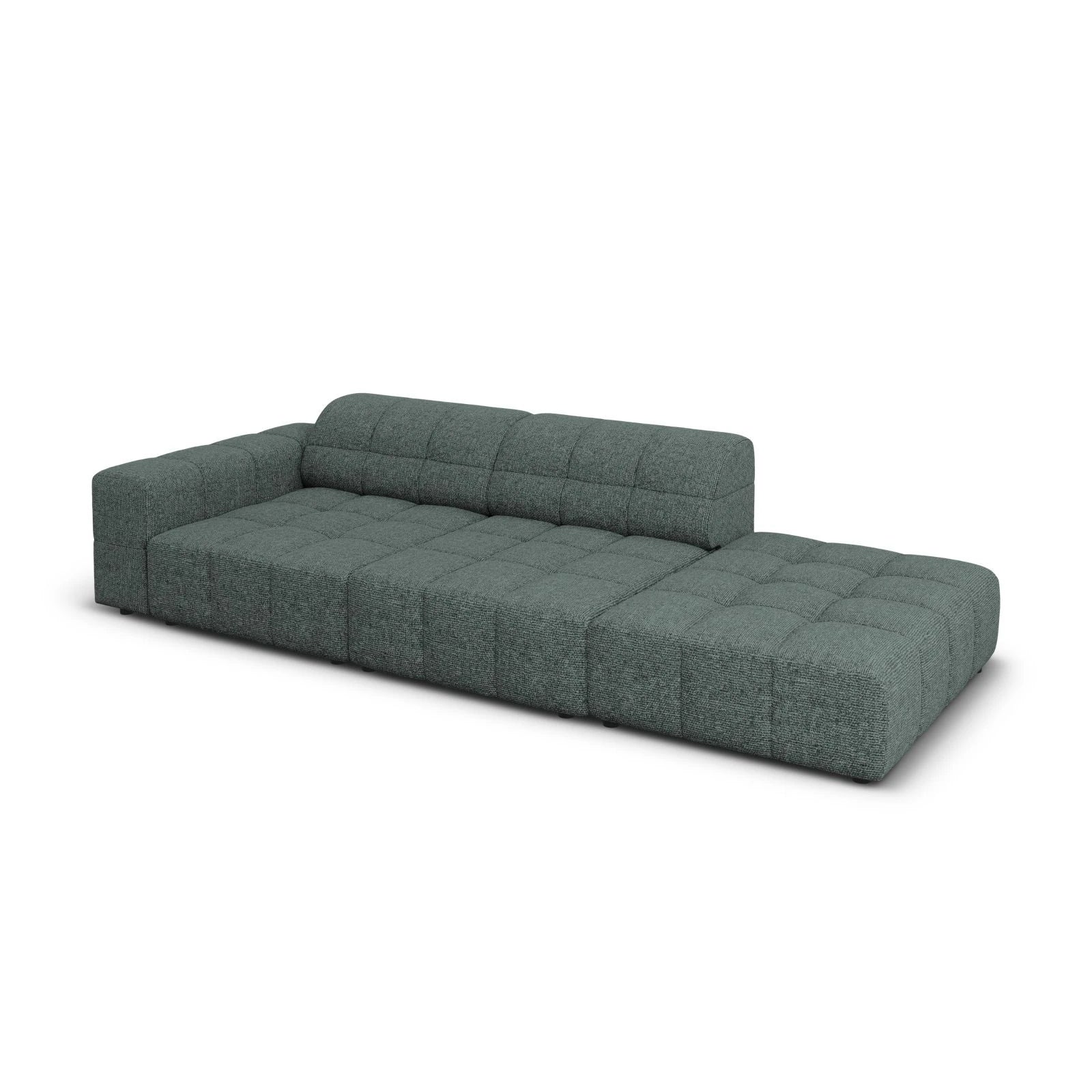 Jennifer 3-Sitzer Ecksofa, Rechte Seite offen, mit Bezug aus Samt oder Chenille, 262x102 cm - Image 15