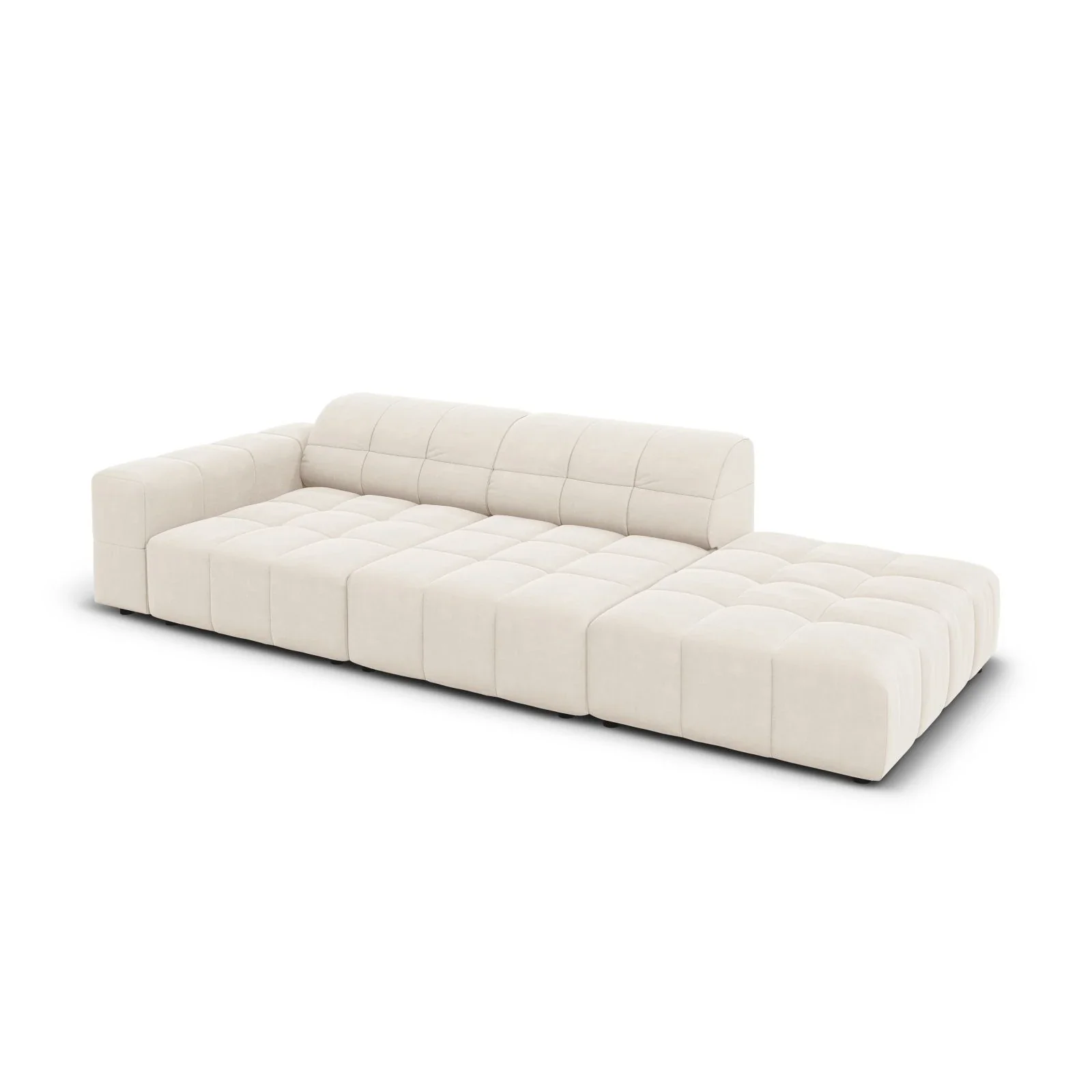 Jennifer 3-Sitzer Ecksofa, Rechte Seite offen, mit Bezug aus Samt oder Chenille, 262x102 cm - Image 45
