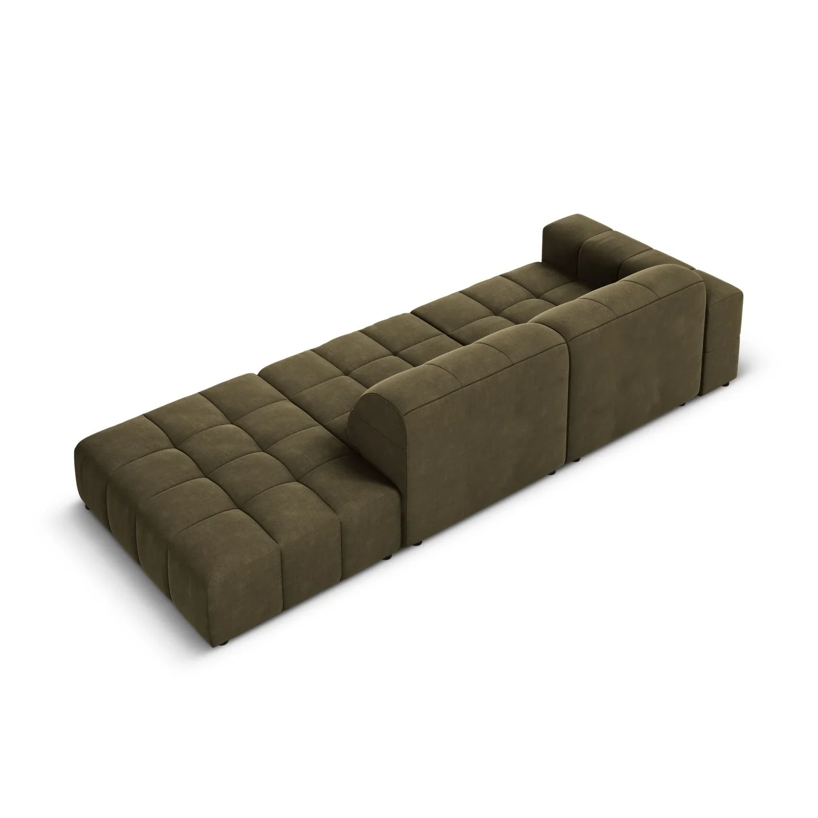 Jennifer 3-Sitzer Ecksofa, Rechte Seite offen, mit Bezug aus Samt oder Chenille, 262x102 cm - Image 52