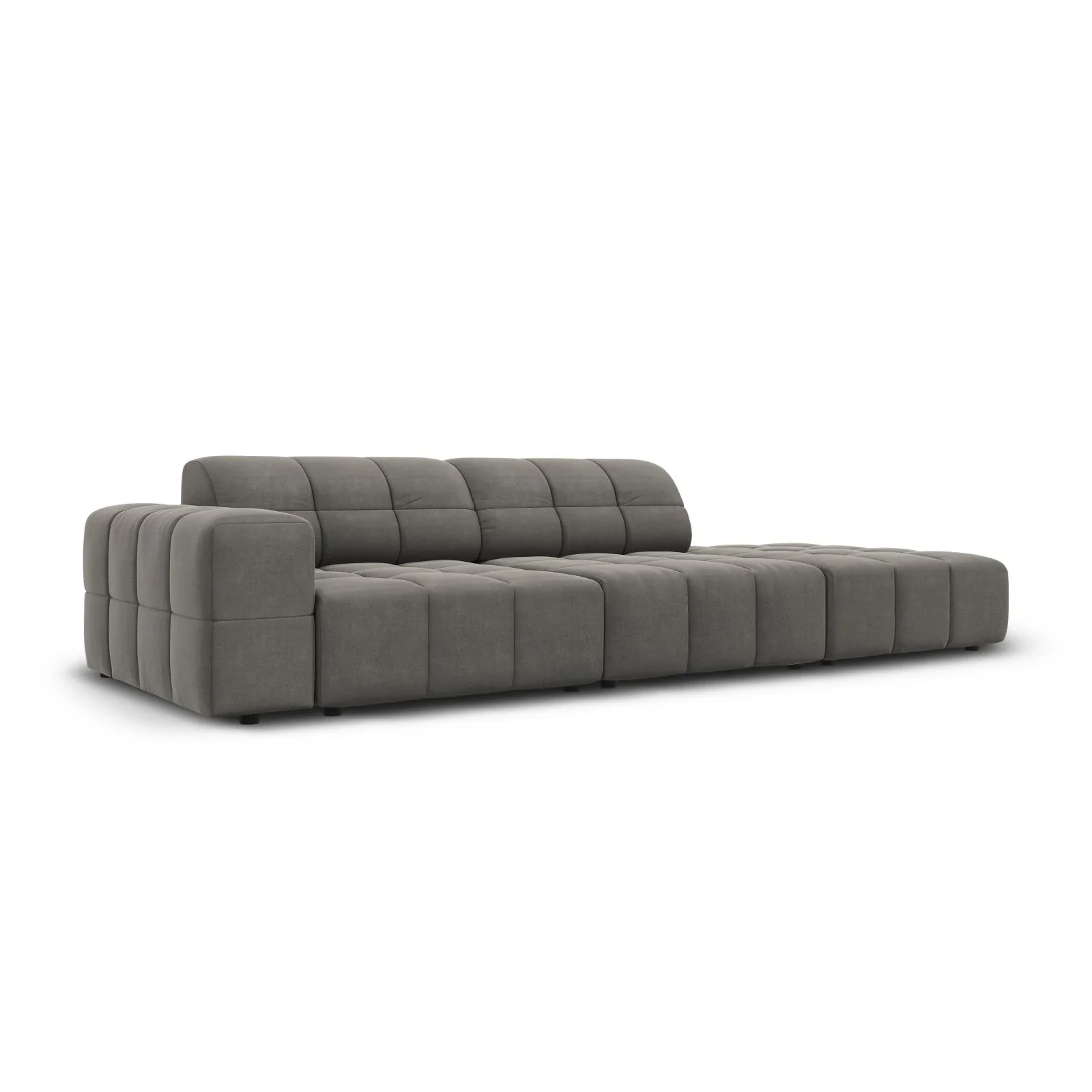 Jennifer 3-Sitzer Ecksofa, Rechte Seite offen, mit Bezug aus Samt oder Chenille, 262x102 cm - Image 68