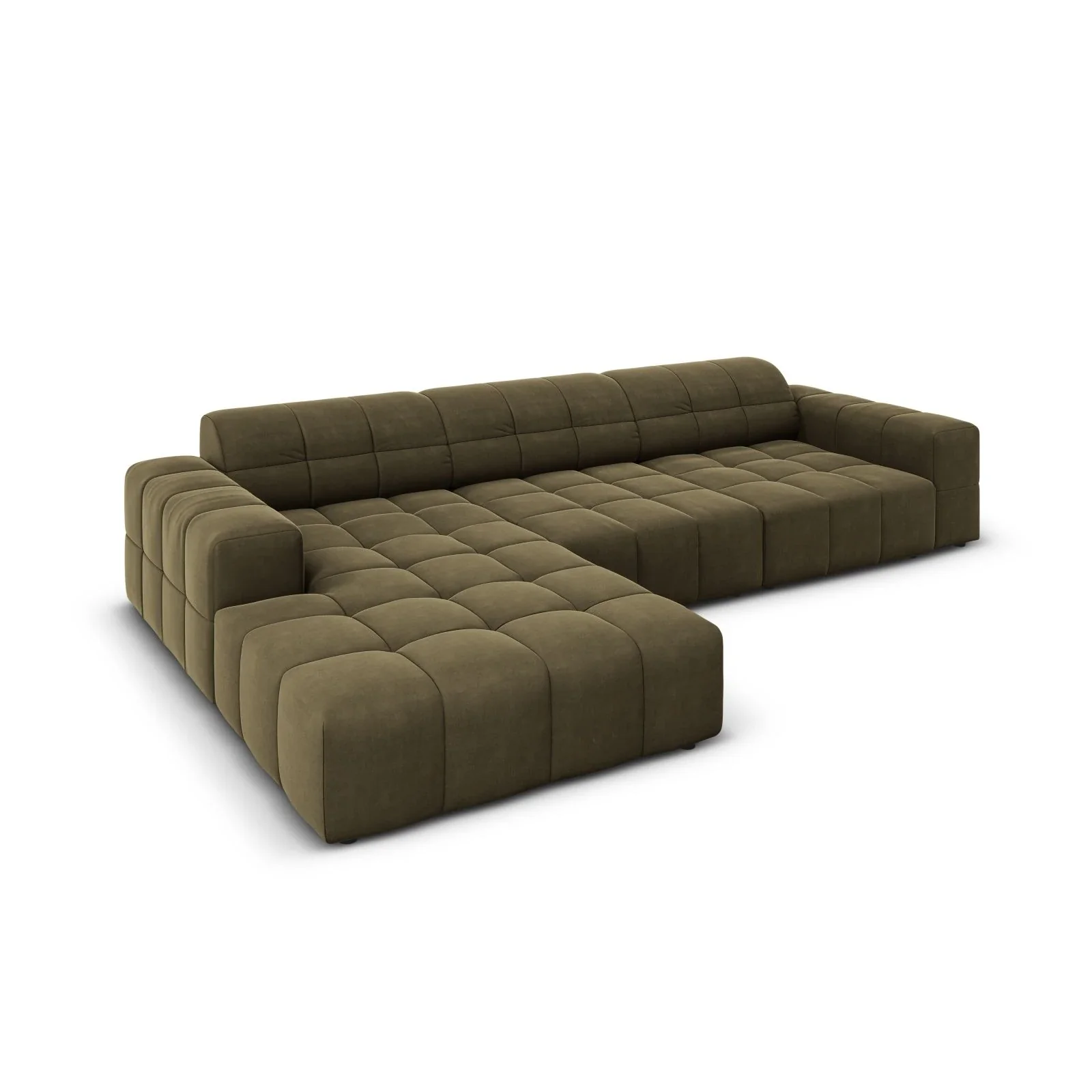Jennifer 4-Sitzer Ecksofa, Linke Seite, mit Bezug aus Samt oder Chenille, 284x166 cm - Image 51