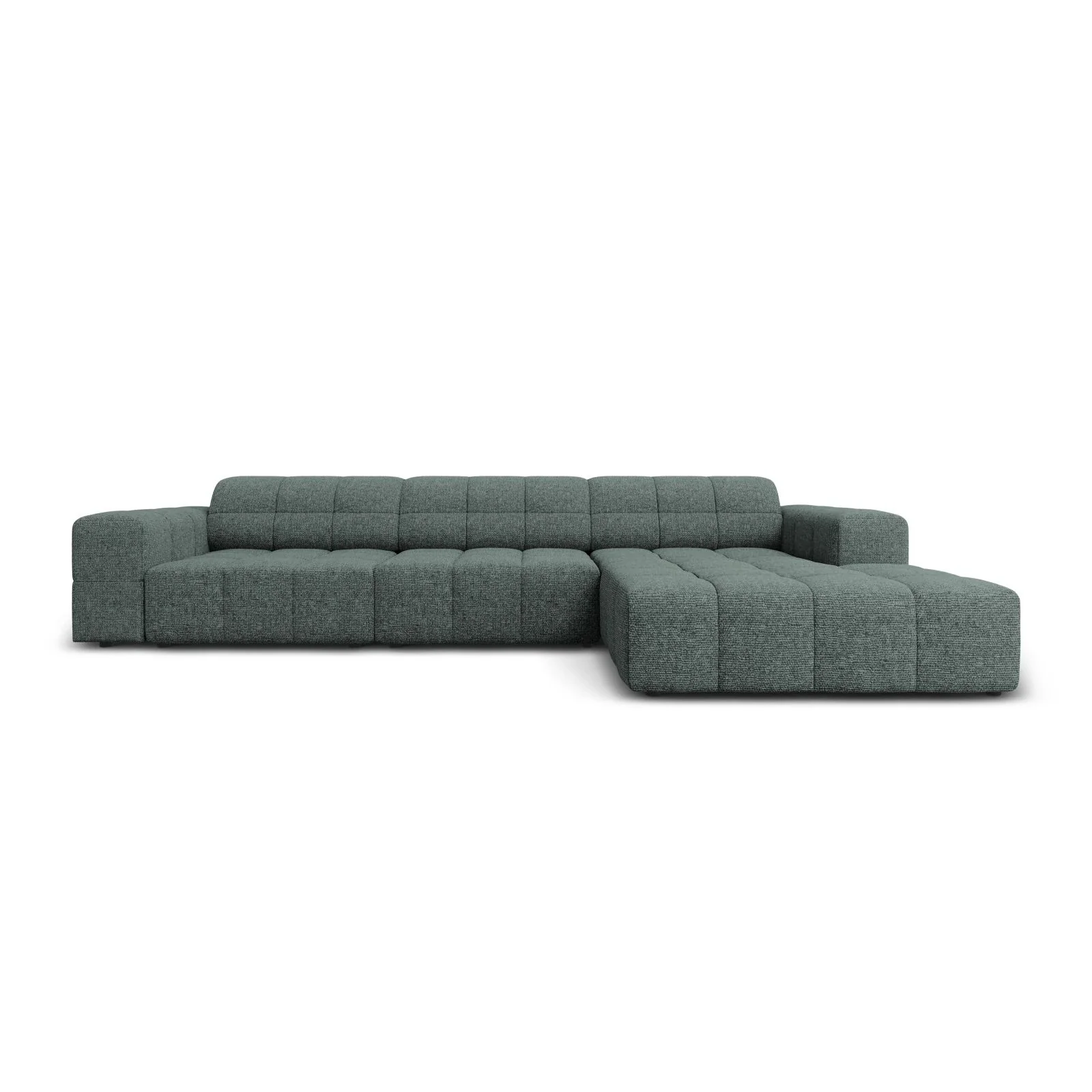 Jennifer 4-Sitzer Ecksofa, Rechte Seite, mit Bezug aus Samt oder Chenille, 284x166 cm - Image 13