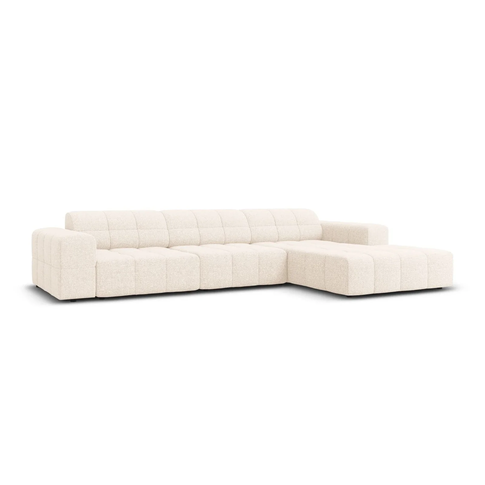 Jennifer 4-Sitzer Ecksofa, Rechte Seite, mit Bezug aus Samt oder Chenille, 284x166 cm - Image 2