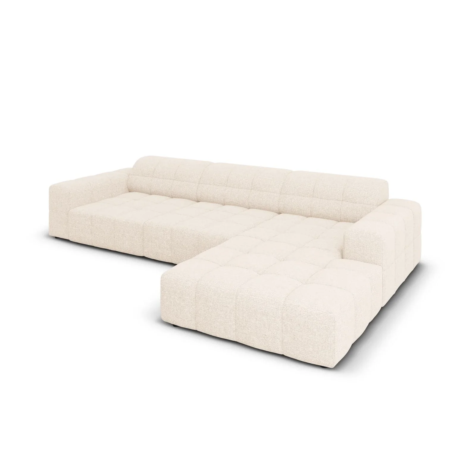 Jennifer 4-Sitzer Ecksofa, Rechte Seite, mit Bezug aus Samt oder Chenille, 284x166 cm - Image 3