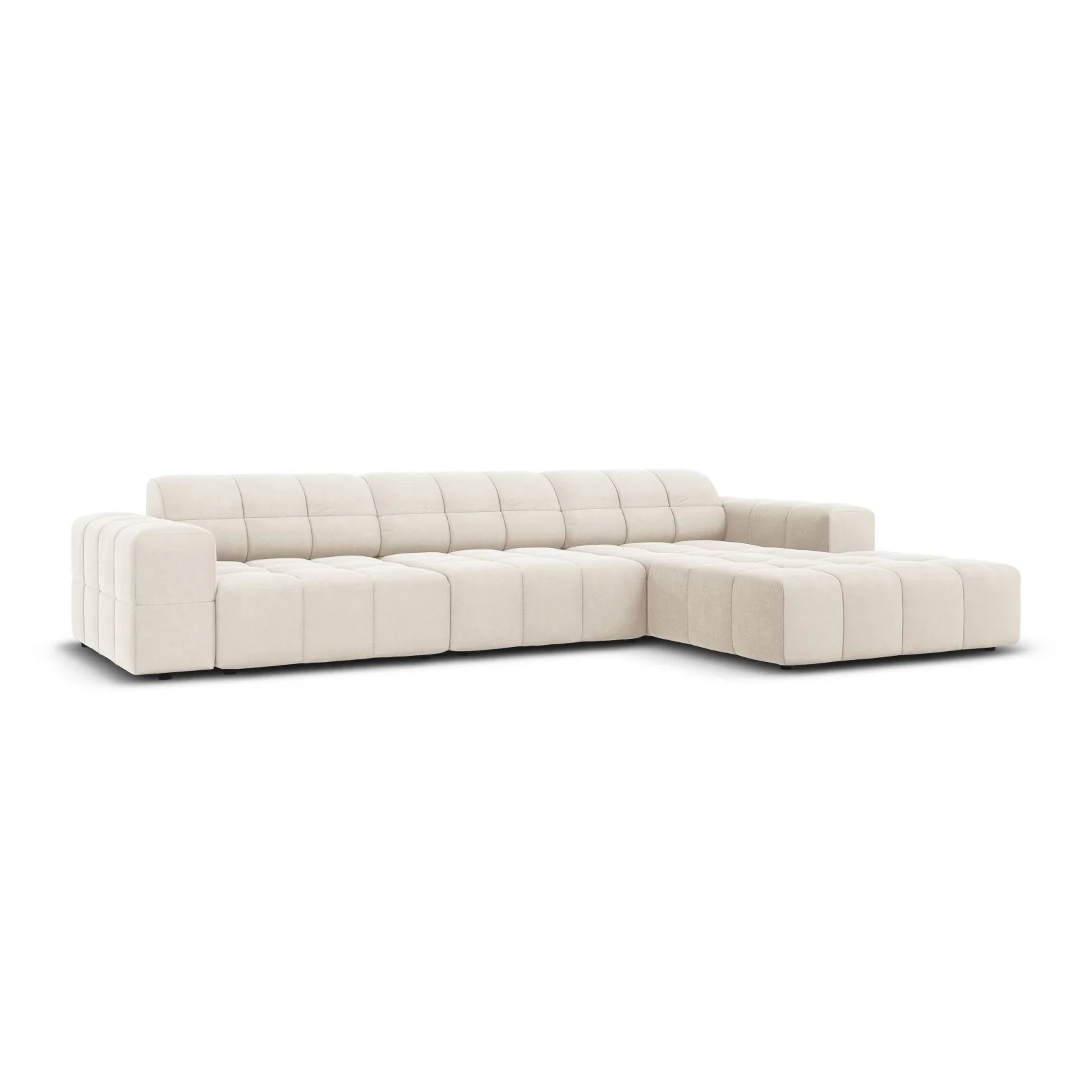 Jennifer 4-Sitzer Ecksofa, Rechte Seite, mit Bezug aus Samt oder Chenille, 284x166 cm - Image 44