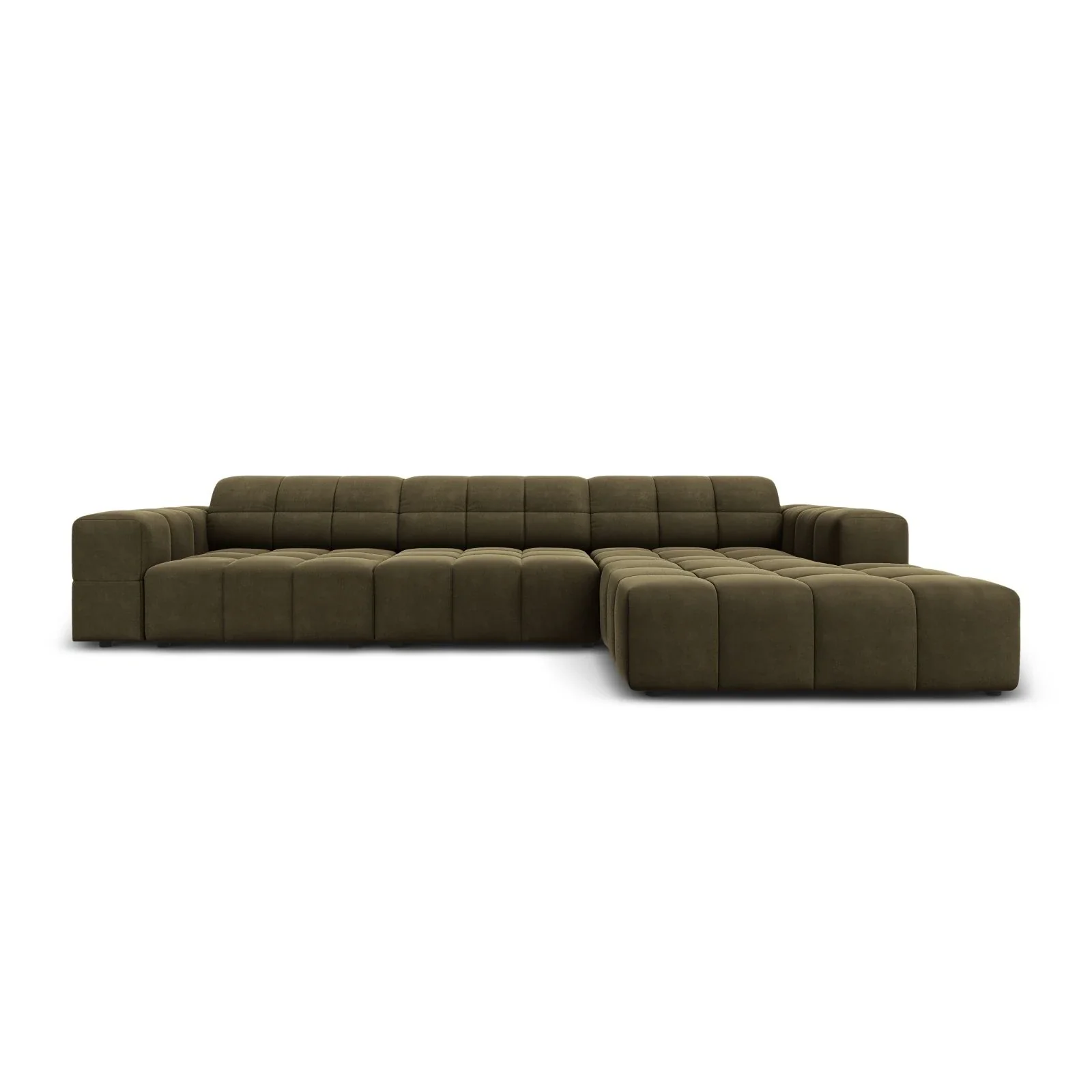 Jennifer 4-Sitzer Ecksofa, Rechte Seite, mit Bezug aus Samt oder Chenille, 284x166 cm - Image 49