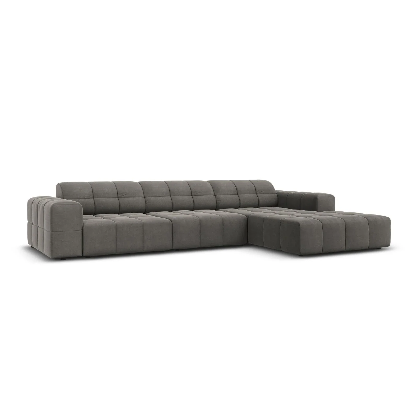 Jennifer 4-Sitzer Ecksofa, Rechte Seite, mit Bezug aus Samt oder Chenille, 284x166 cm - Image 68