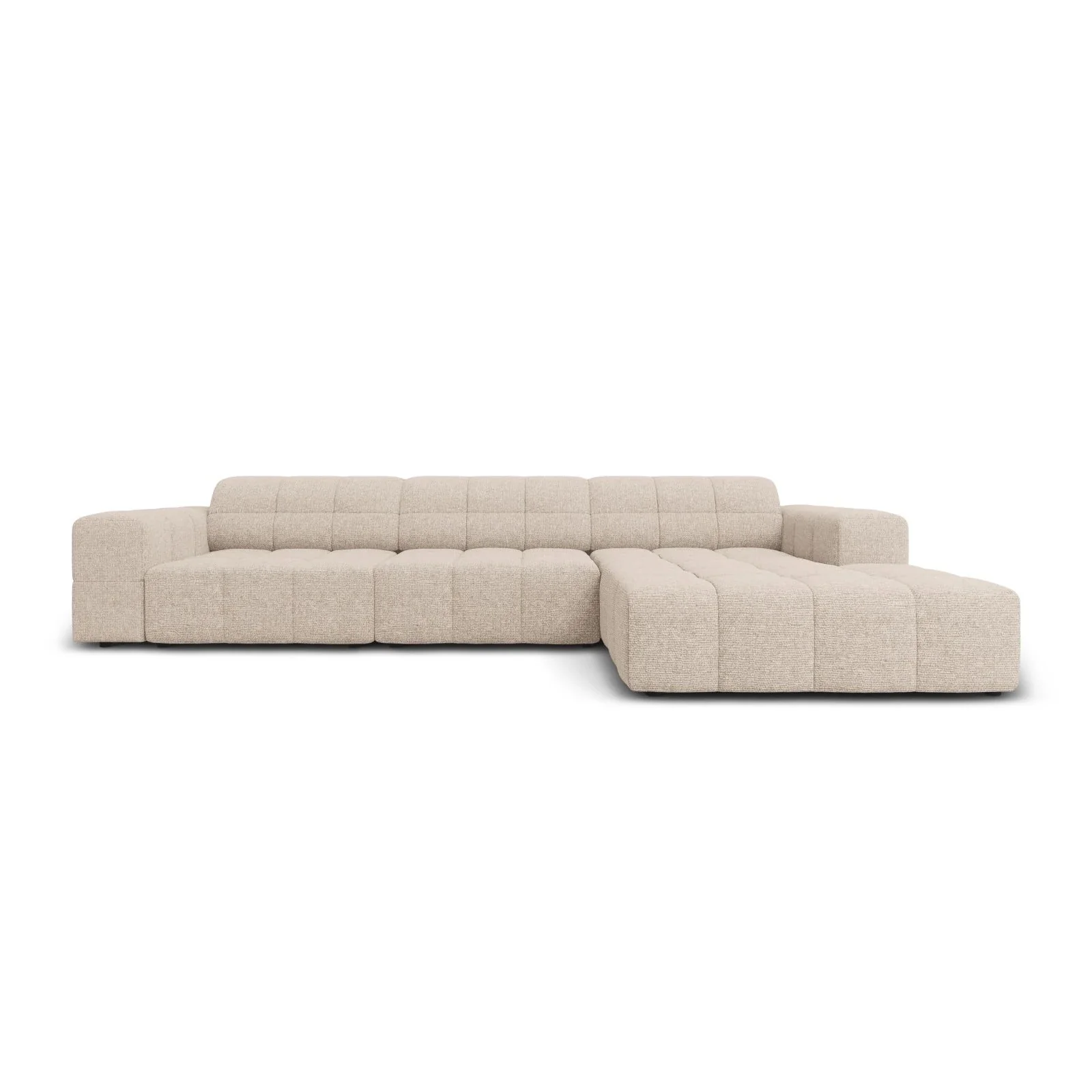 Jennifer 4-Sitzer Ecksofa, Rechte Seite, mit Bezug aus Samt oder Chenille, 284x166 cm - Image 7