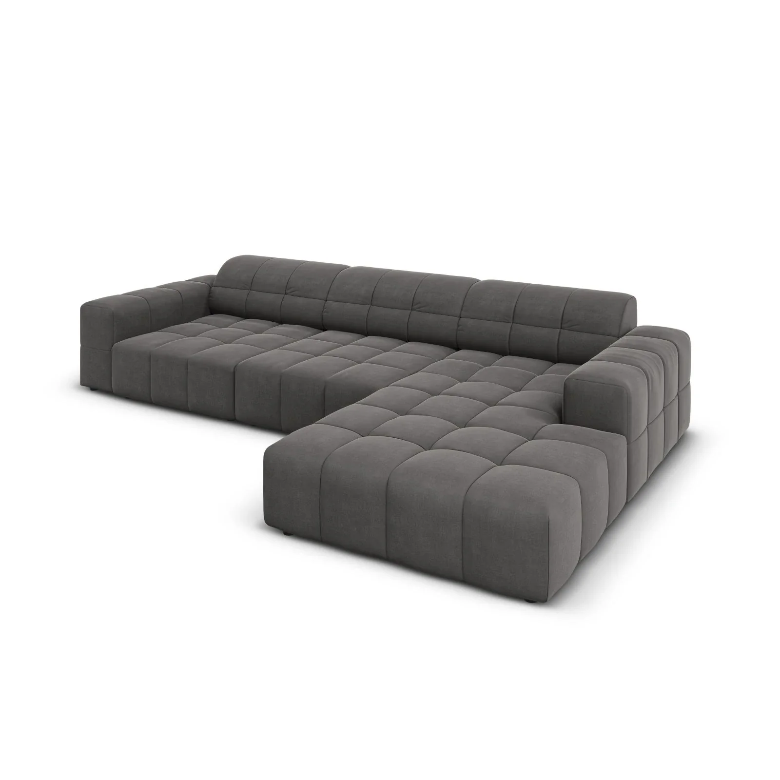 Jennifer 4-Sitzer Ecksofa, Rechte Seite, mit Bezug aus Samt oder Chenille, 284x166 cm - Image 75