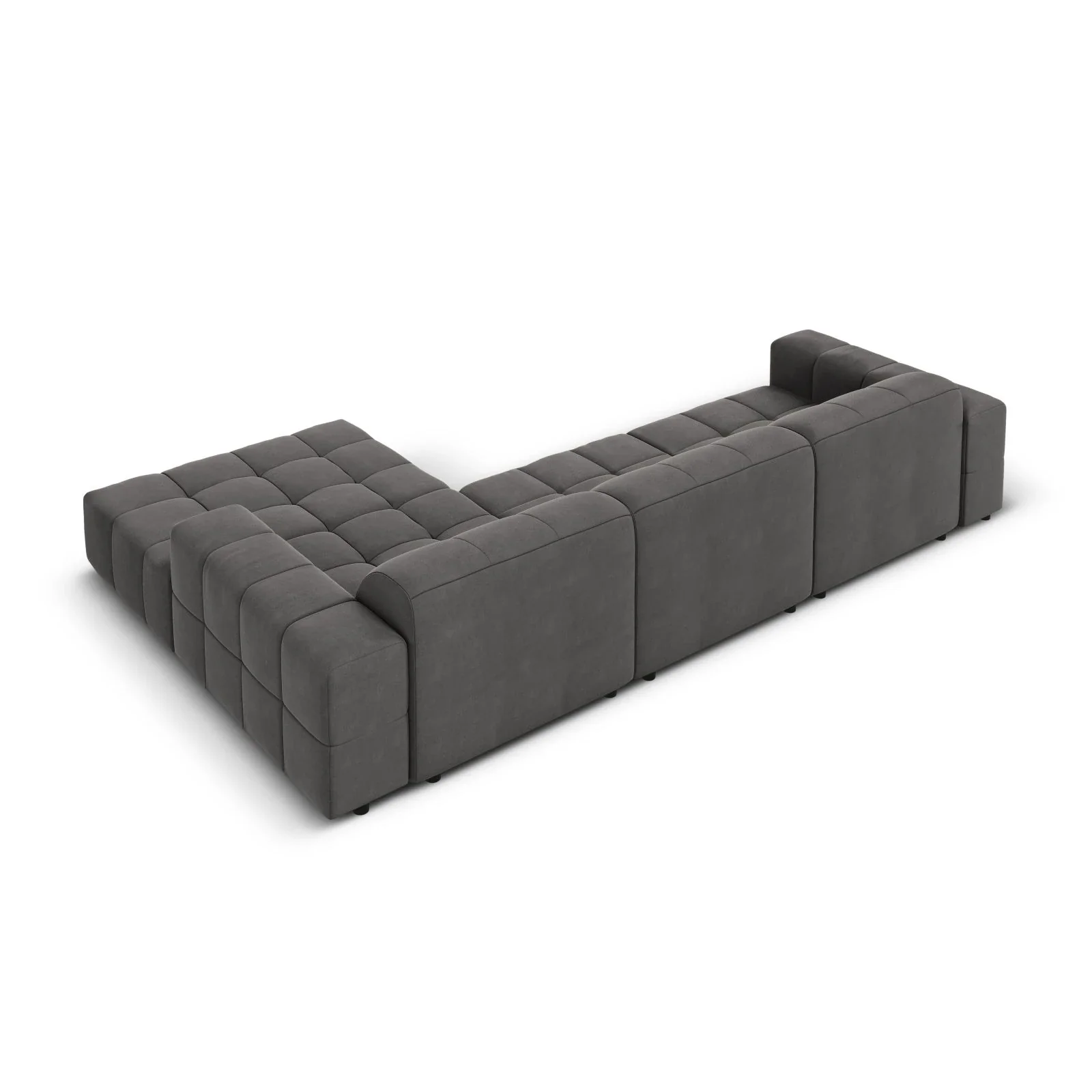 Jennifer 4-Sitzer Ecksofa, Rechte Seite, mit Bezug aus Samt oder Chenille, 284x166 cm - Image 76
