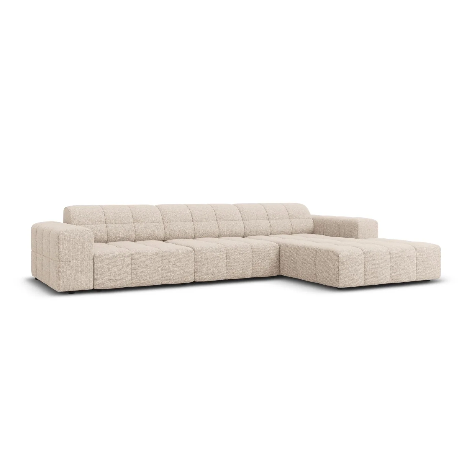 Jennifer 4-Sitzer Ecksofa, Rechte Seite, mit Bezug aus Samt oder Chenille, 284x166 cm - Image 8