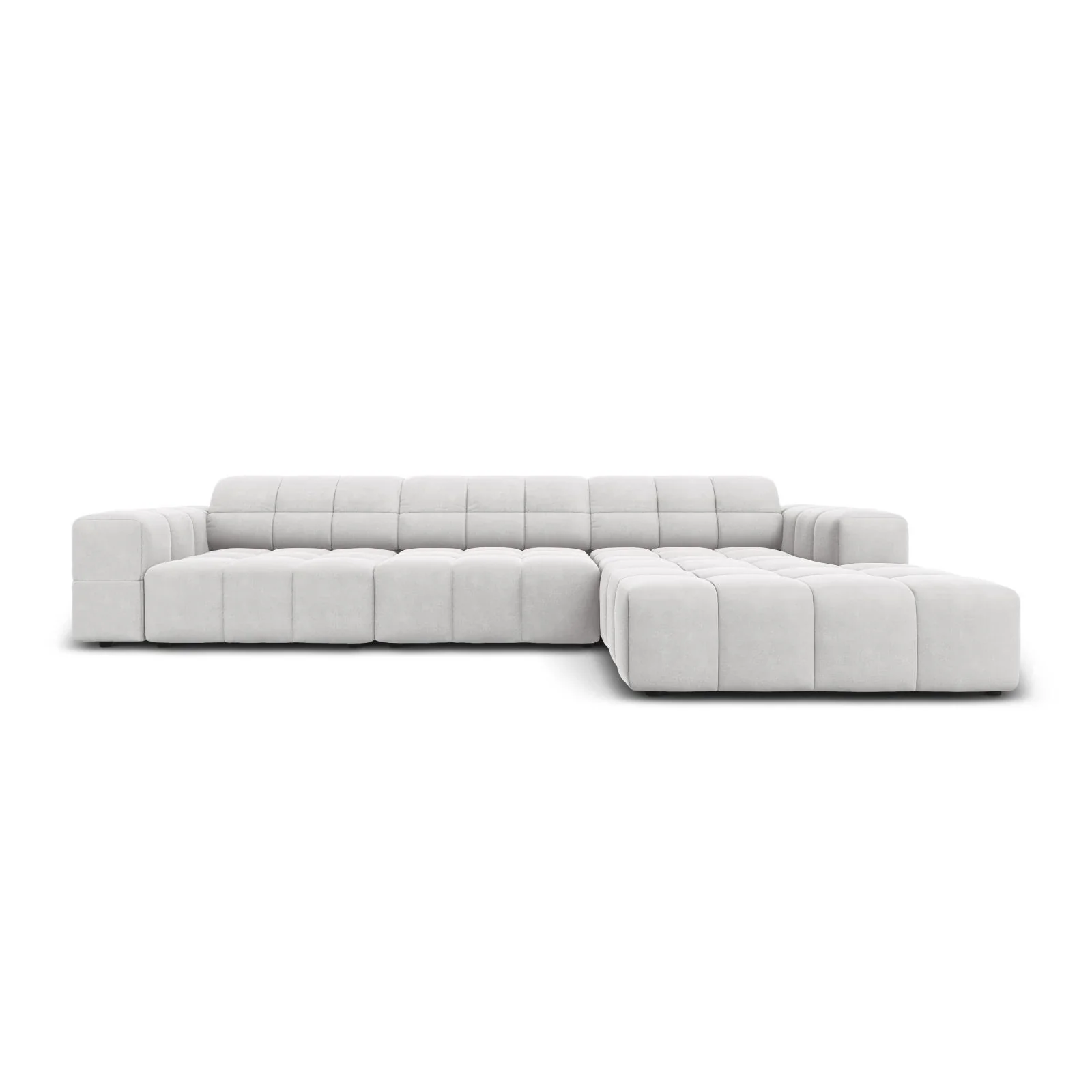 Jennifer 4-Sitzer Ecksofa, Rechte Seite, mit Bezug aus Samt oder Chenille, 284x166 cm - Image 85