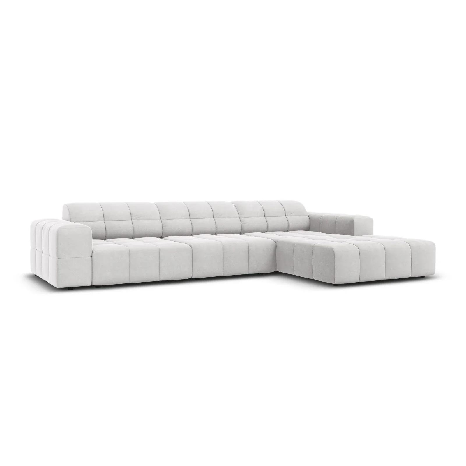 Jennifer 4-Sitzer Ecksofa, Rechte Seite, mit Bezug aus Samt oder Chenille, 284x166 cm - Image 86