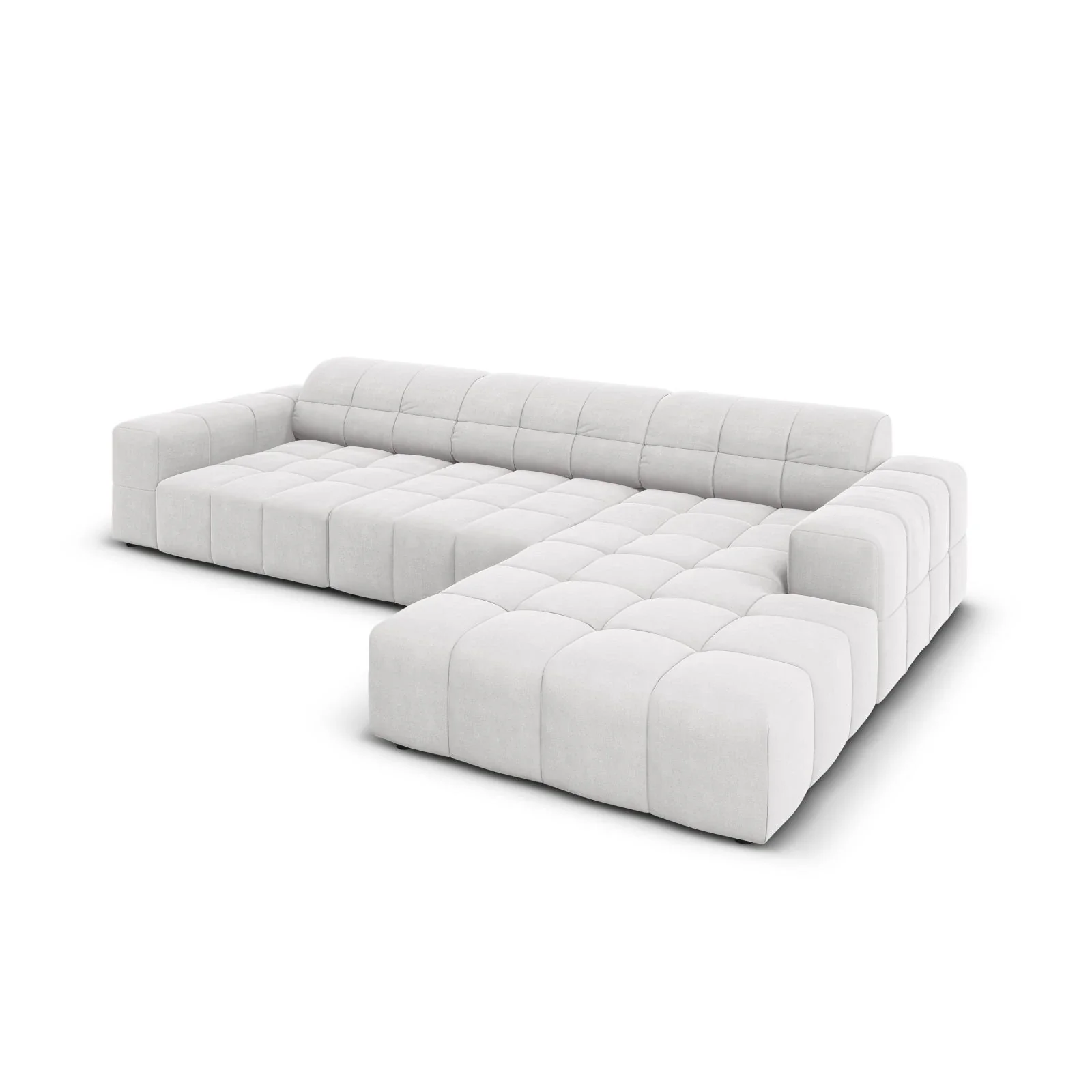 Jennifer 4-Sitzer Ecksofa, Rechte Seite, mit Bezug aus Samt oder Chenille, 284x166 cm - Image 87