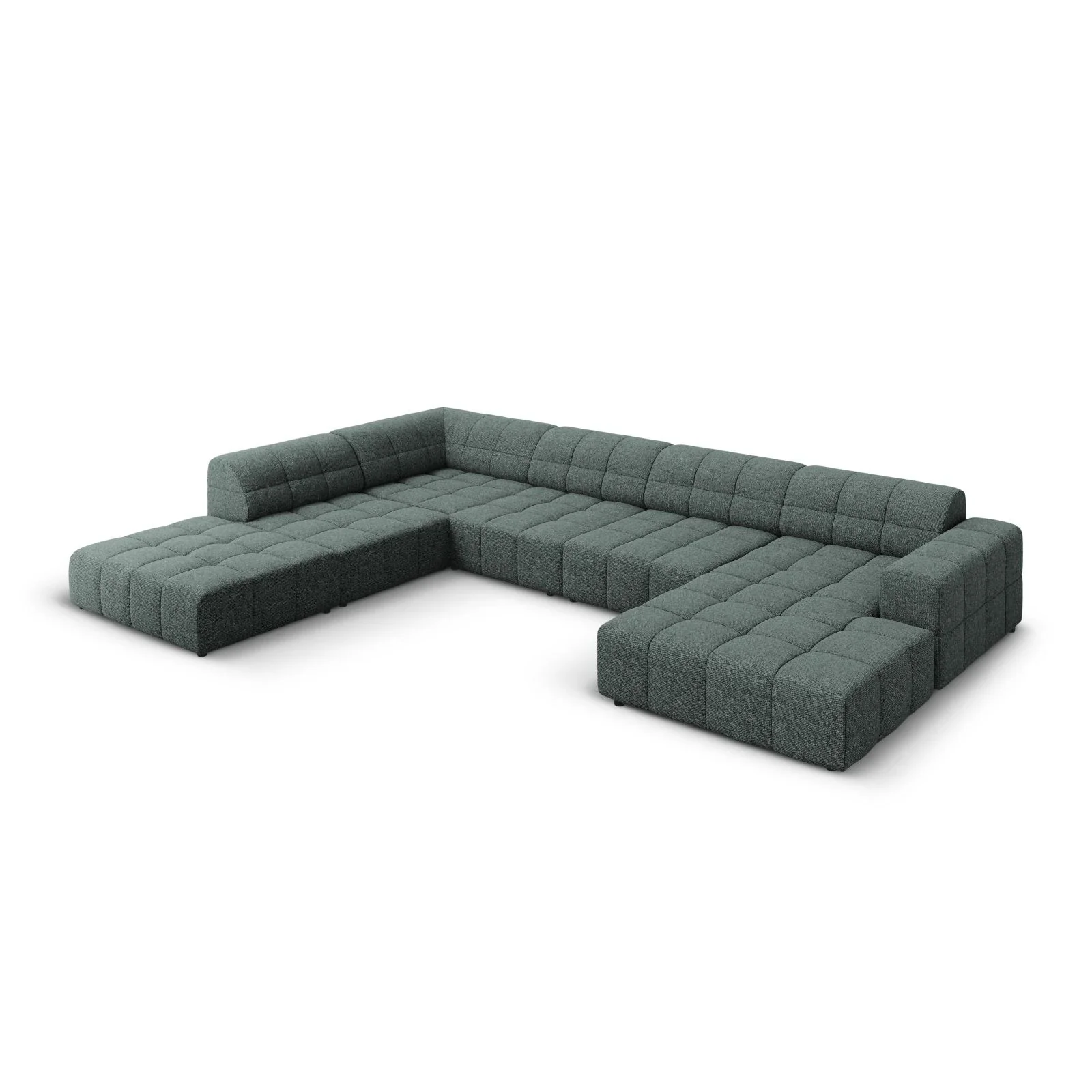 Jennifer 7-Sitzer Panorama-Sofa Links, mit Bezug aus Samt oder Chenille, 364x262 cm - Image 12