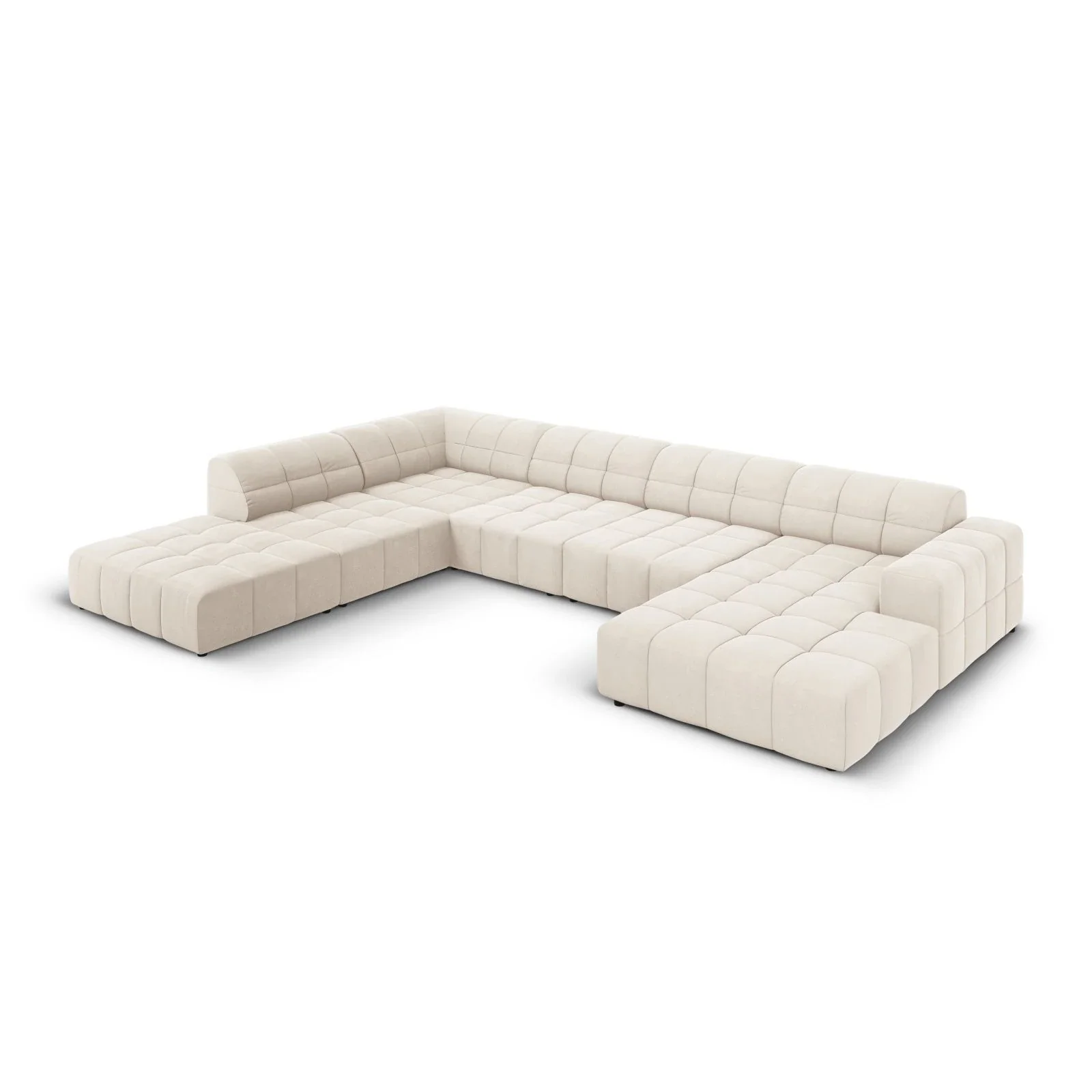 Jennifer 7-Sitzer Panorama-Sofa Links, mit Bezug aus Samt oder Chenille, 364x262 cm - Image 37