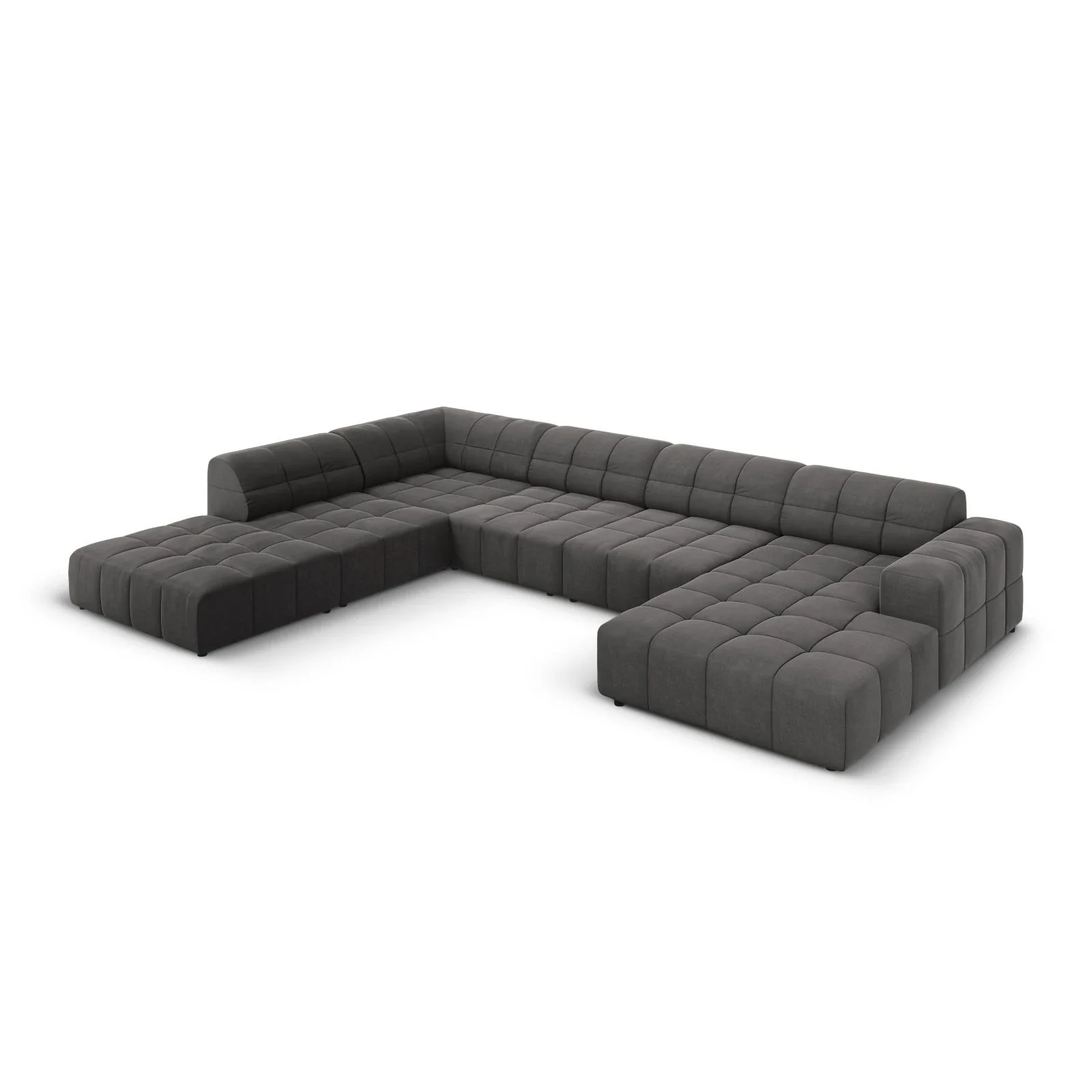 Jennifer 7-Sitzer Panorama-Sofa Links, mit Bezug aus Samt oder Chenille, 364x262 cm - Image 62