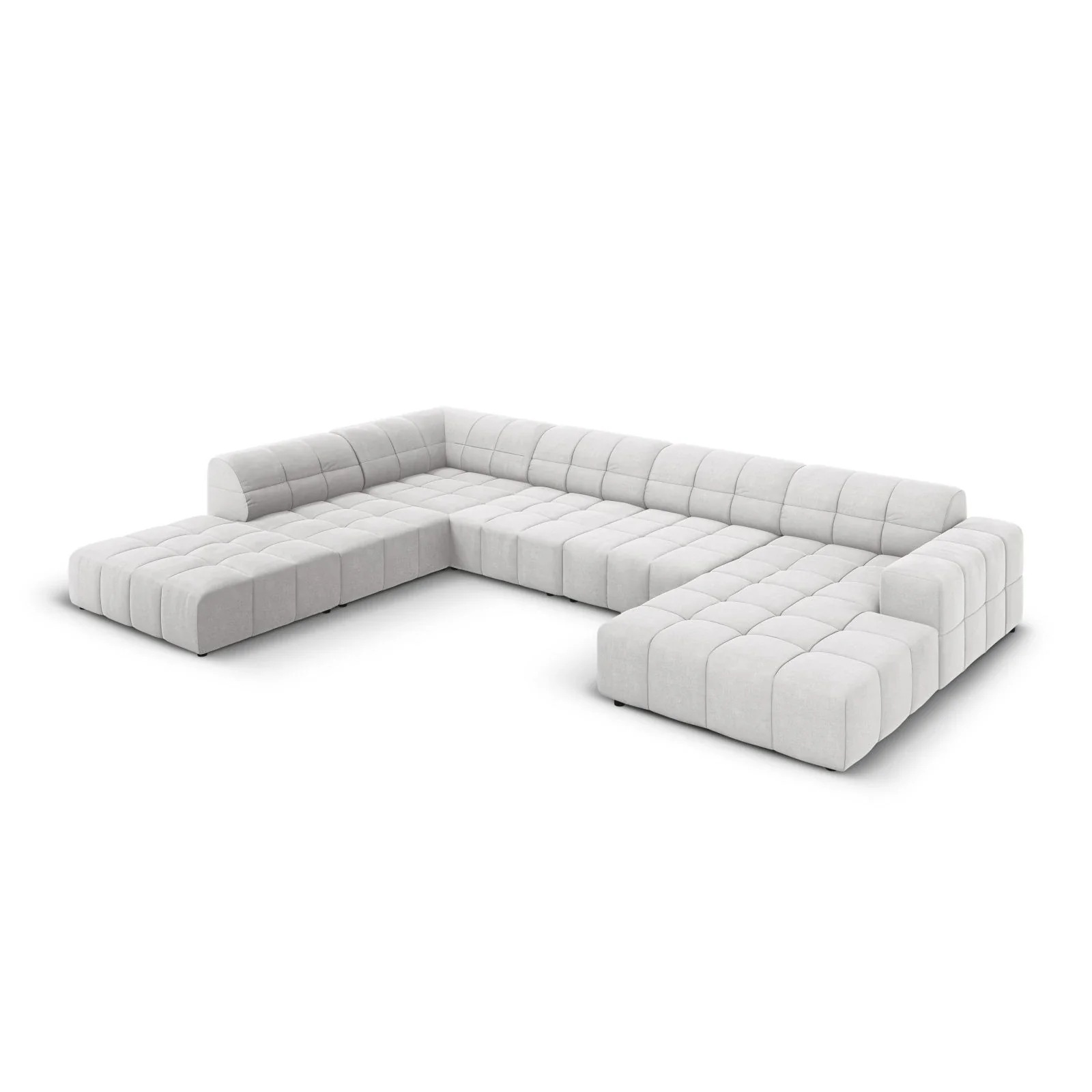 Jennifer 7-Sitzer Panorama-Sofa Links, mit Bezug aus Samt oder Chenille, 364x262 cm - Image 72