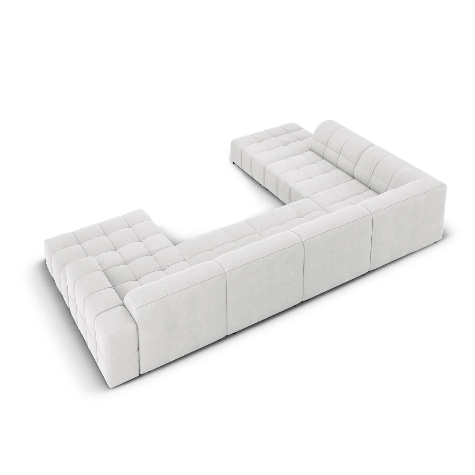 Jennifer 7-Sitzer Panorama-Sofa Links, mit Bezug aus Samt oder Chenille, 364x262 cm - Image 73