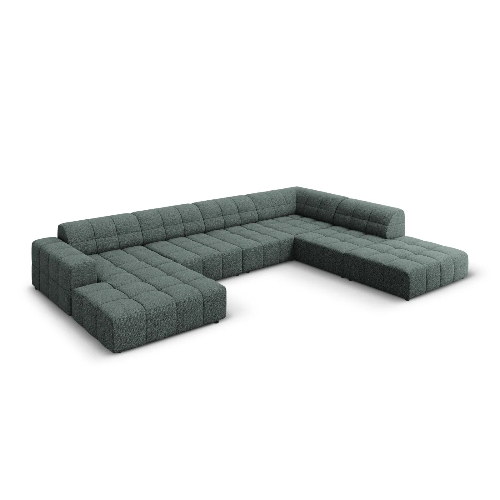 Jennifer 7-Sitzer Panorama-Sofa Rechts, mit Bezug aus Samt oder Chenille, 364x262 cm - Image 12