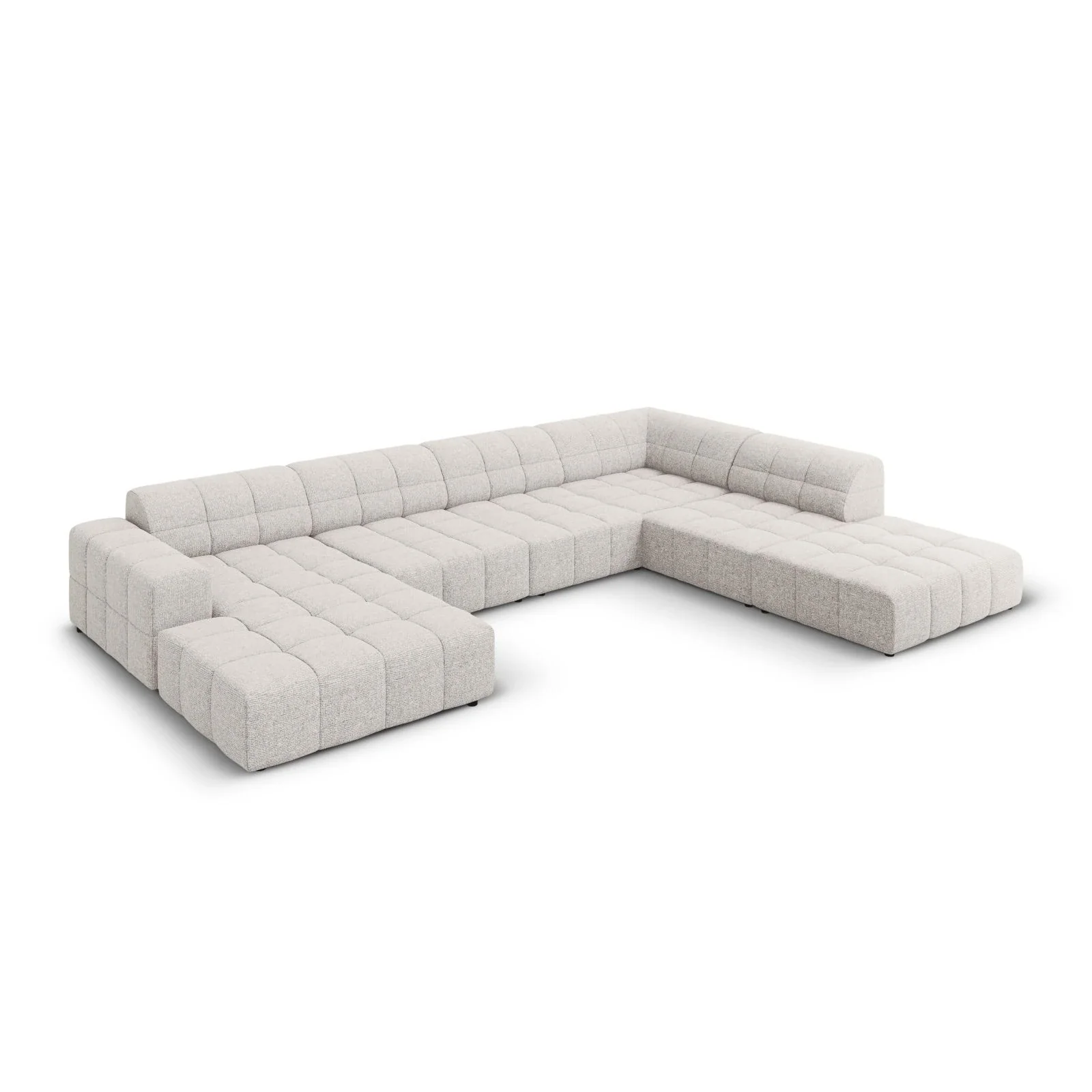 Jennifer 7-Sitzer Panorama-Sofa Rechts, mit Bezug aus Samt oder Chenille, 364x262 cm - Image 22