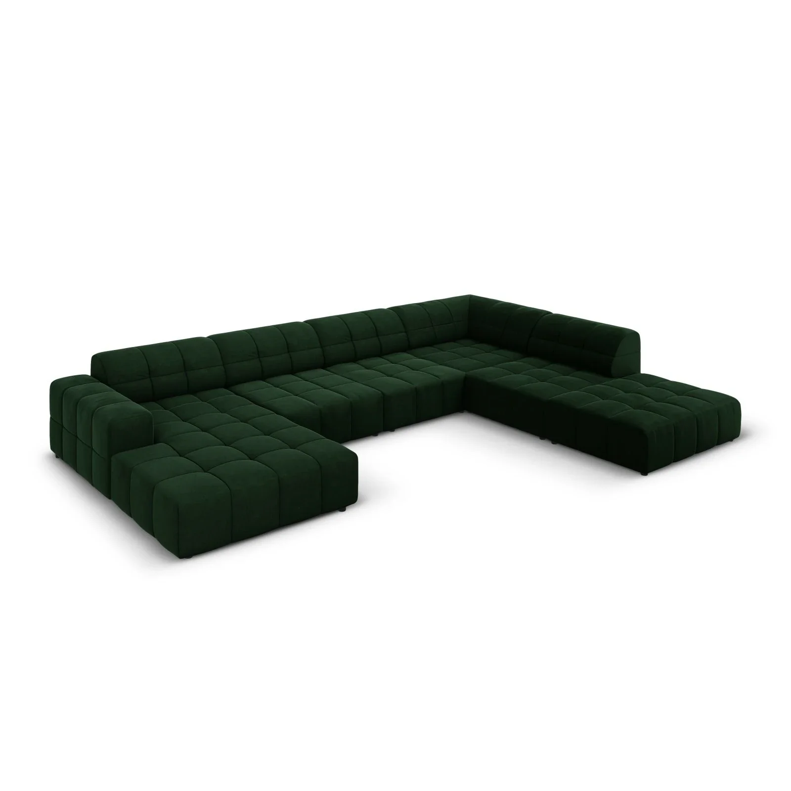 Jennifer 7-Sitzer Panorama-Sofa Rechts, mit Bezug aus Samt oder Chenille, 364x262 cm - Image 47