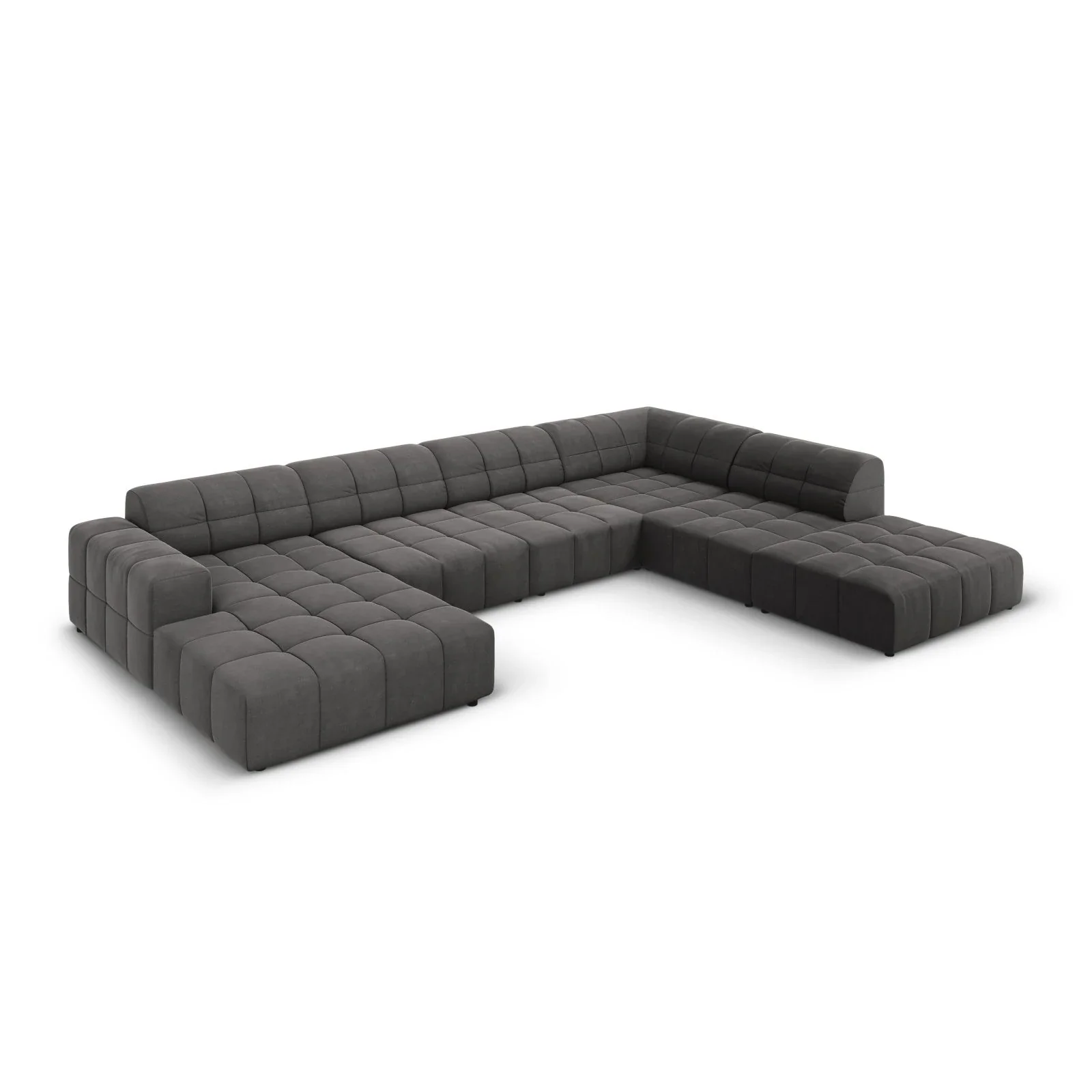 Jennifer 7-Sitzer Panorama-Sofa Rechts, mit Bezug aus Samt oder Chenille, 364x262 cm - Image 62